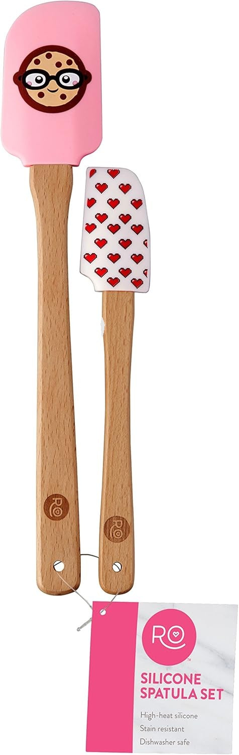 Wilton ROSANNA PANSINO Wilton Nerdy Nummies Silicone Spatulas, 2-Count Silicone Spatula Set