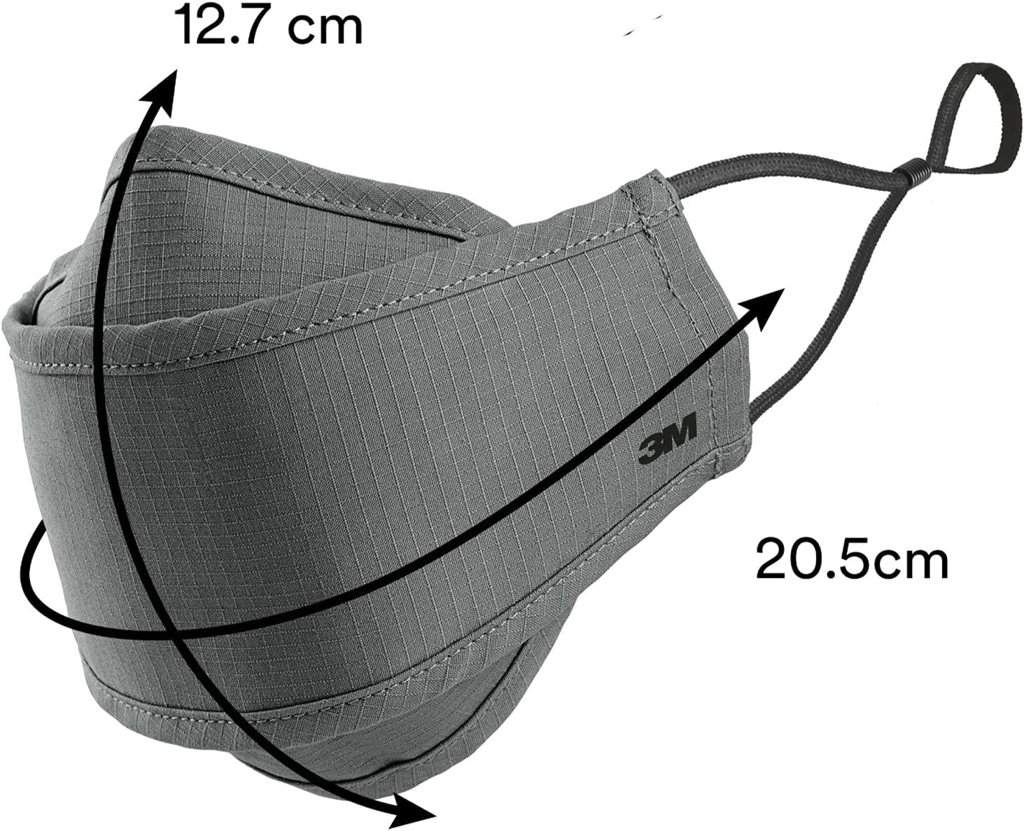 3M Daily Face Mask, Reusable, Washable, Adjustable Ear Loops, Lightweight Cotton Fabric, 3 Pack