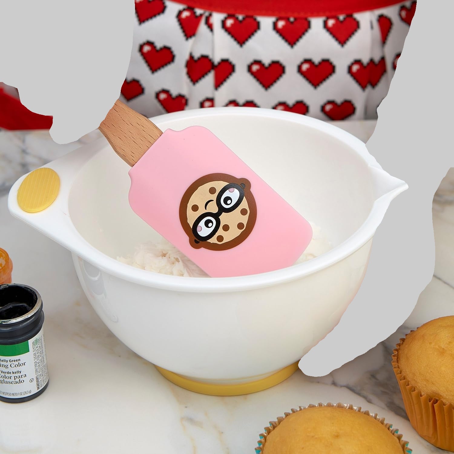 Wilton ROSANNA PANSINO Wilton Nerdy Nummies Silicone Spatulas, 2-Count Silicone Spatula Set