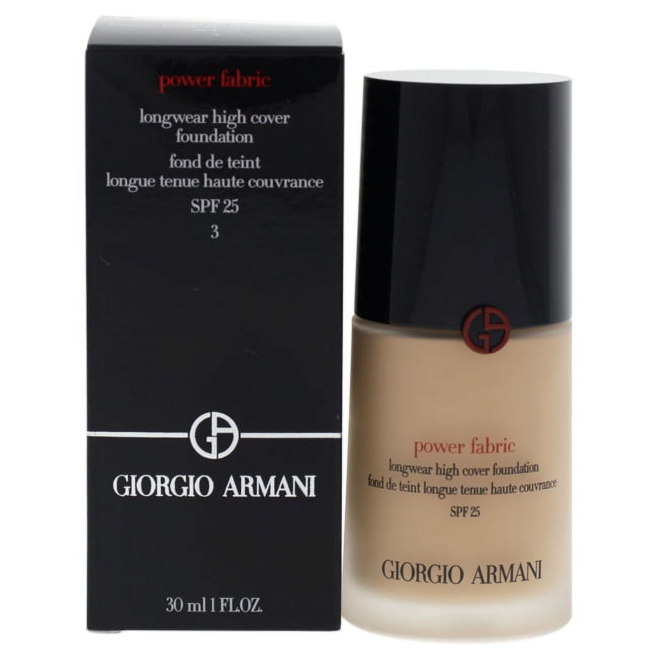 Power Fabric Longwear High Cover Foundation SPF 25 - 03 by Giorgio Armani for Women - 1 oz Foundation