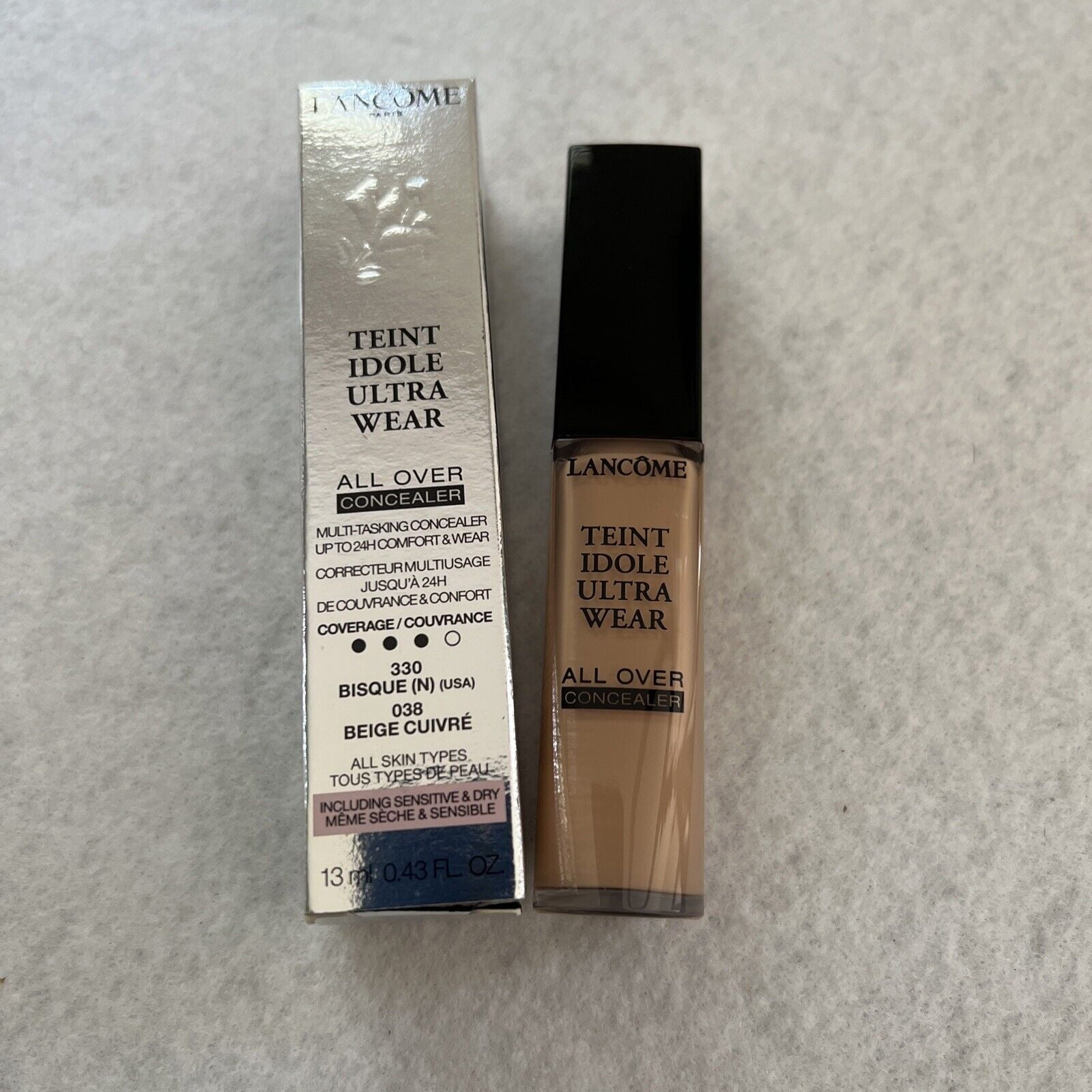 NIB Lancome Teint Idole Ultra Wear All Over Concealer ~ 330 Bisque (N) ~ 13 ml