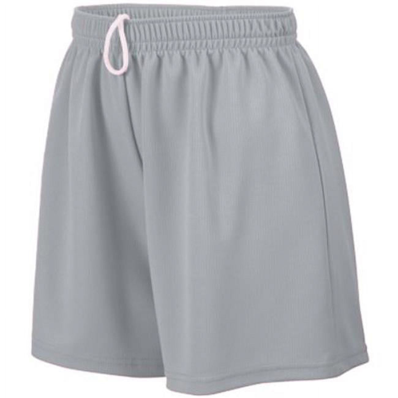 Augusta Girls Wicking Mesh Shorts 961 Silver Grey S