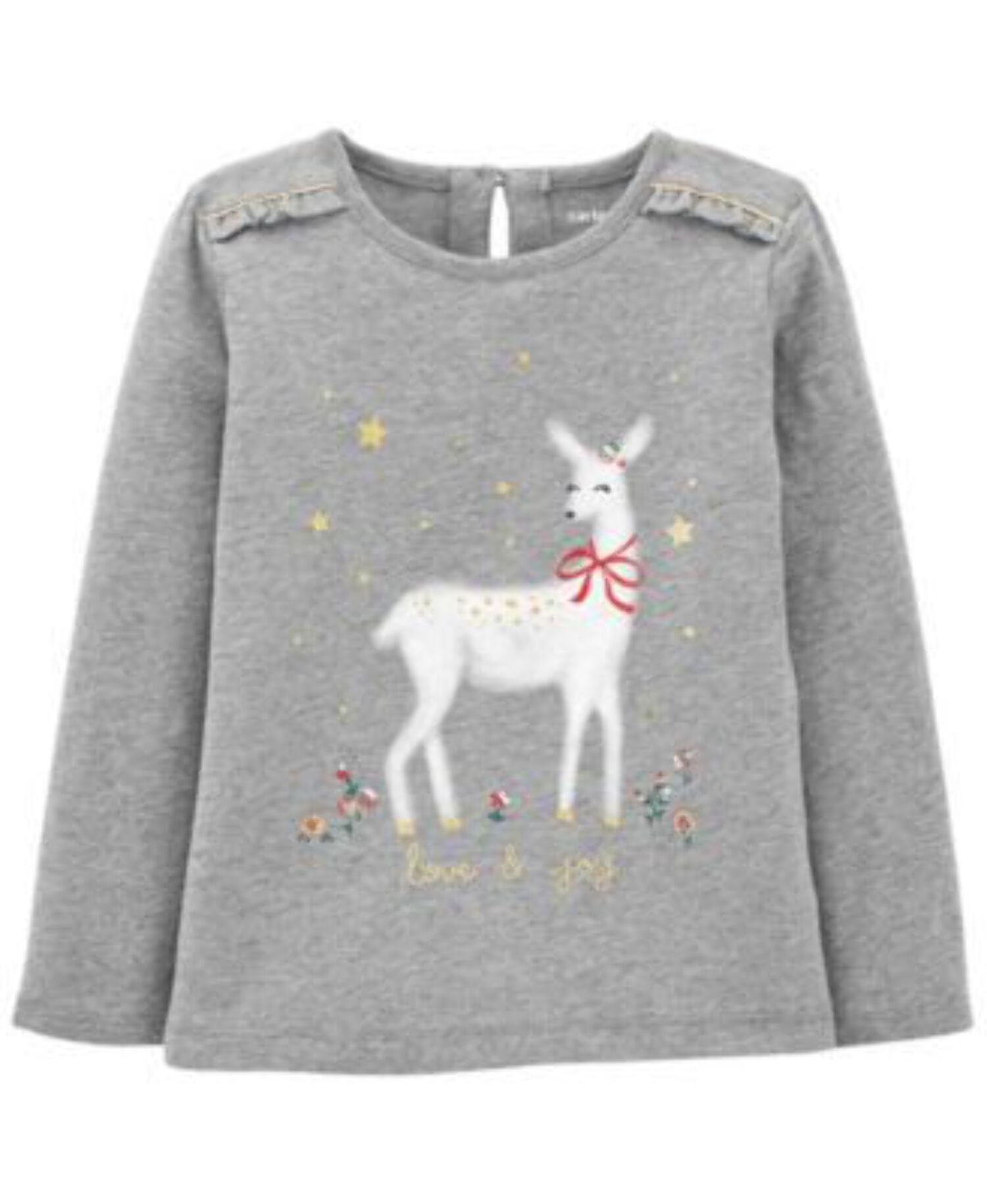 Toddler Girl Carter's Reindeer Christmas Jersey Tee, Toddler Girl's, Size: 2T