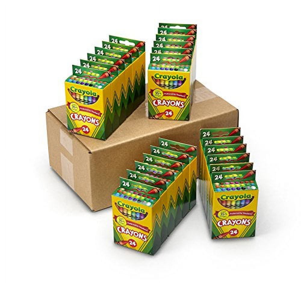 Crayola Crayons Bulk, Classroom Supplies for Teachers, 24 Crayon Packs with 24 Assorted Colors