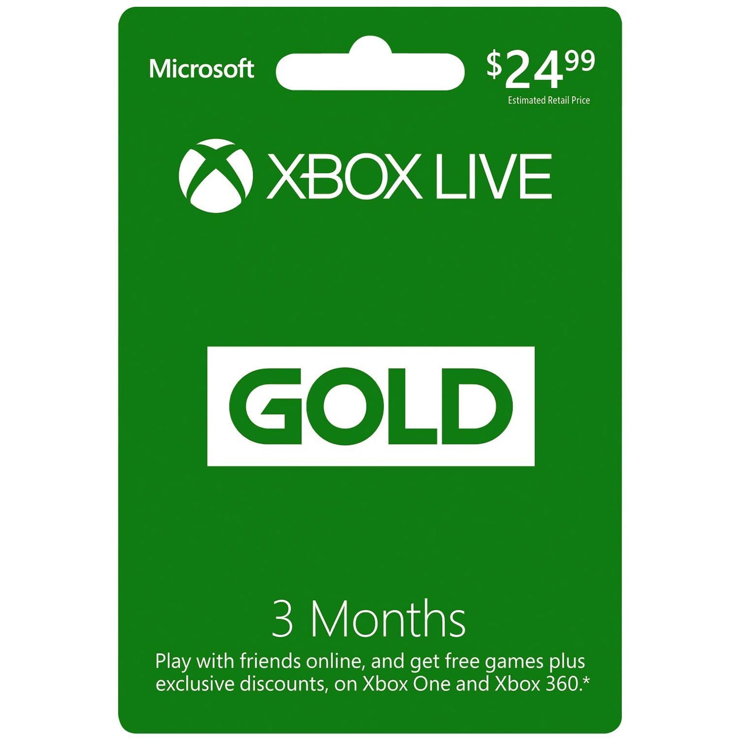 Xbox LIVE 3-Month Gold Card (Xbox 360)