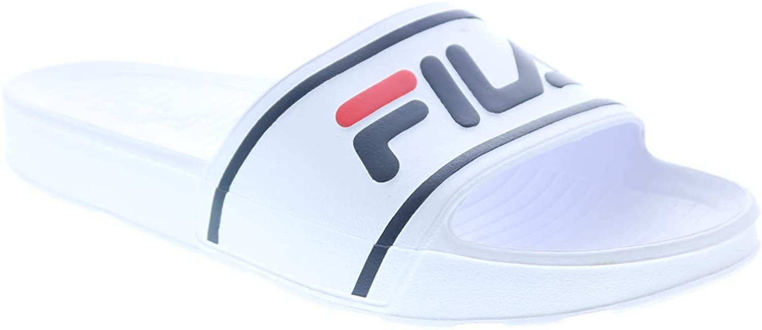 Fila Mens Sleek Slide St Shoes 13 White/Navy/Red