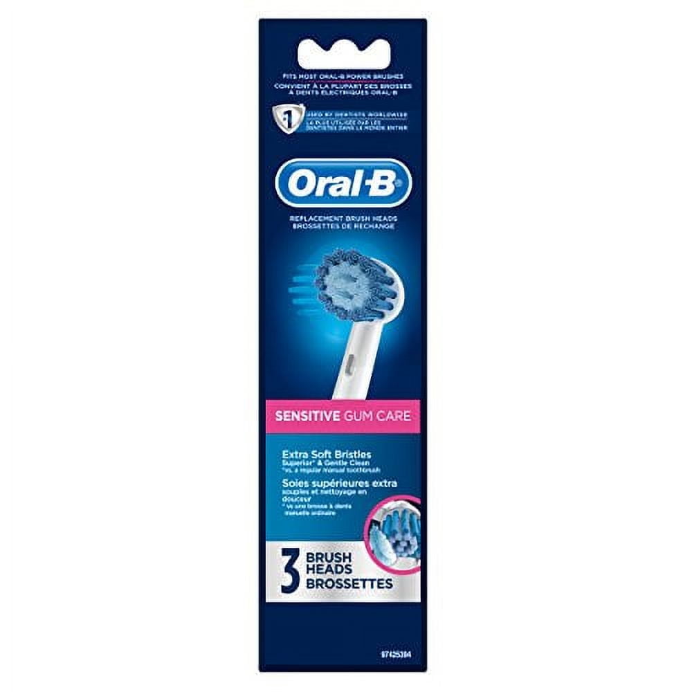 Oral-B Sensitive Gum Care Electric Toothbrush Replacement Brush Heads Refill, 3 Count