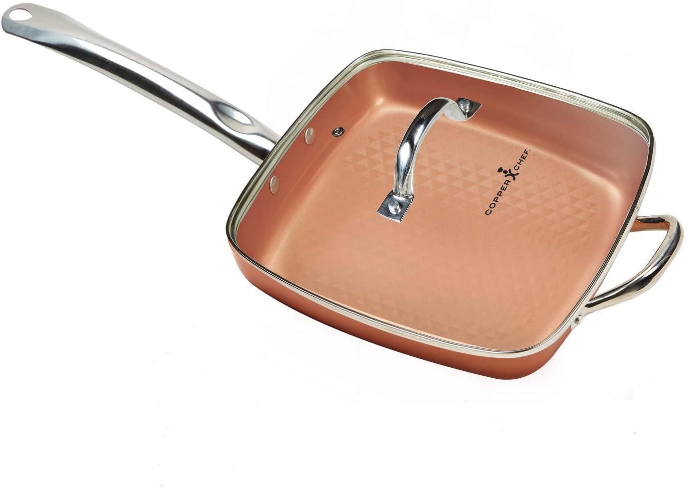 As Seen On TV 12" Chef Diamond Copper King Pan with Lid - Aluminum