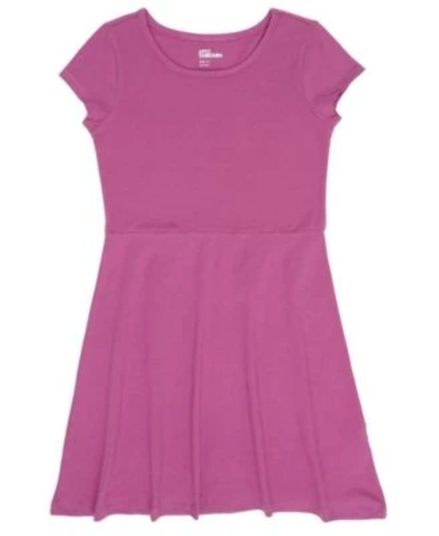 big-girls-short-sleeve-solid-basic-dress