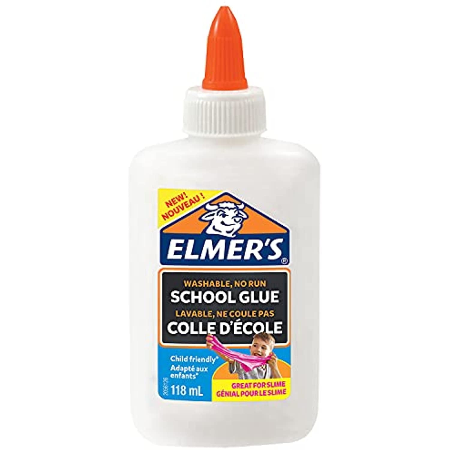 Elmer's Liquid PVA Glue, Washable, White, 118ml Great for Making Slime