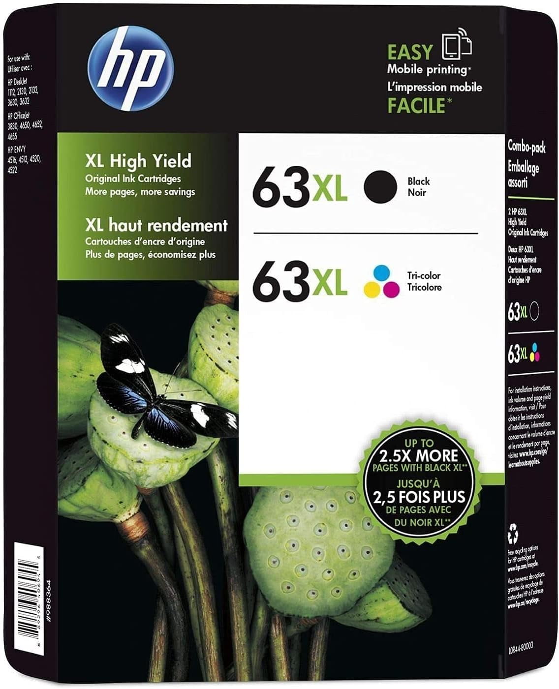 HP 63xl Black & Color Cartridge (OEM)