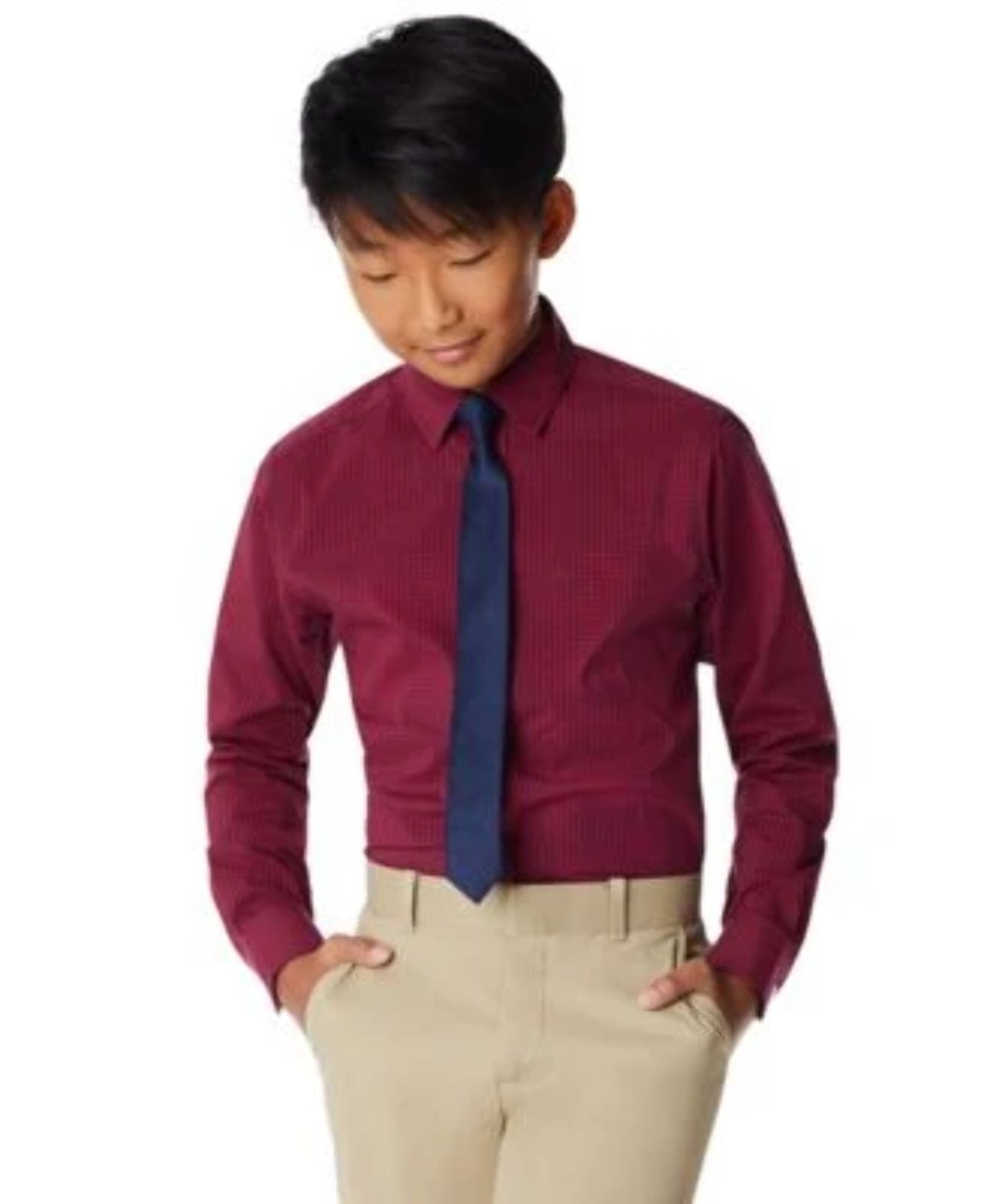 Big Boys Mini Gingham 2 Piece Shirt and Tie Set 18