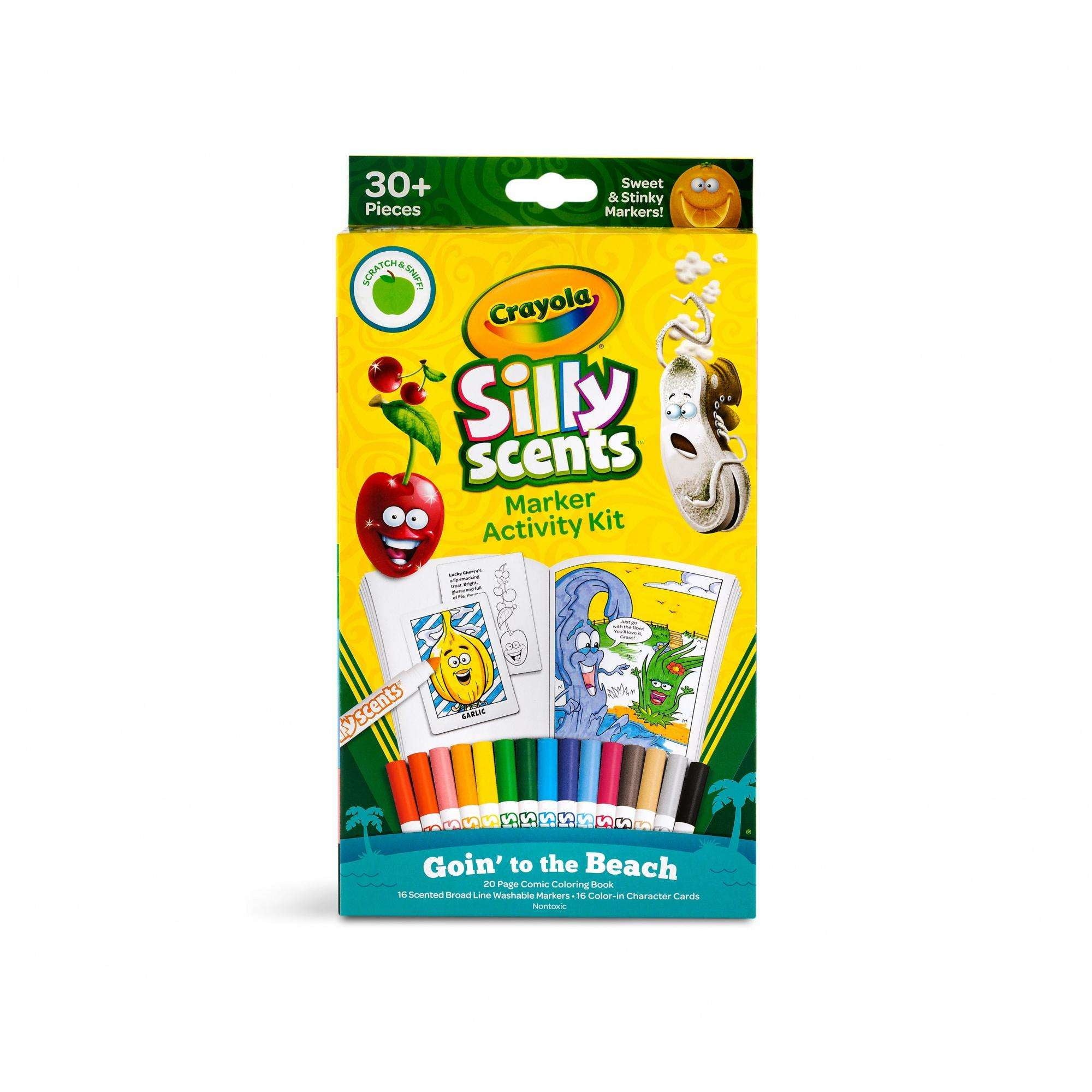 Crayola Silly Scents Marker Activity Set, Goin' To The Beach