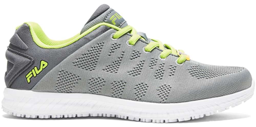 Womens Fila Memory Techknit SR WR Shoe Size: 11 Monument - Castlerock - Limepunch Walking