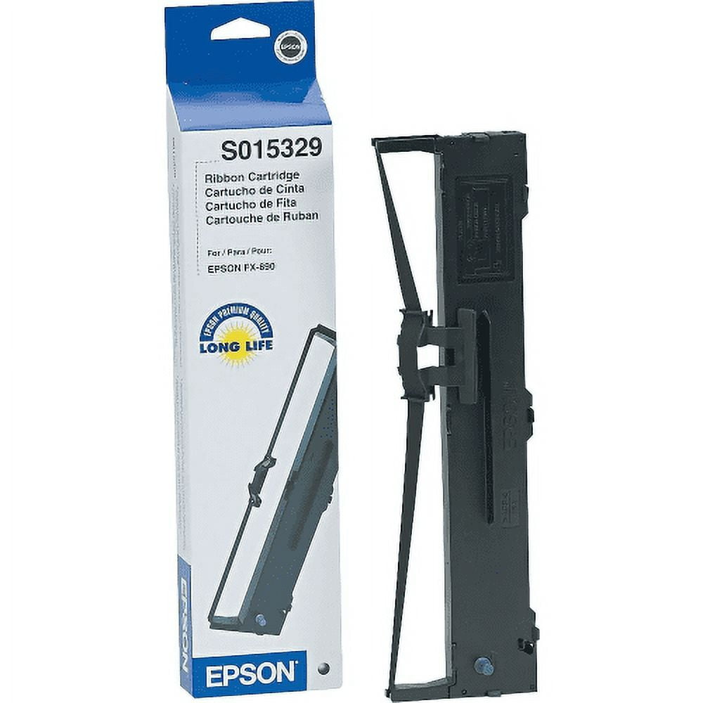 Epson S015329 Ribbon, Black, Each