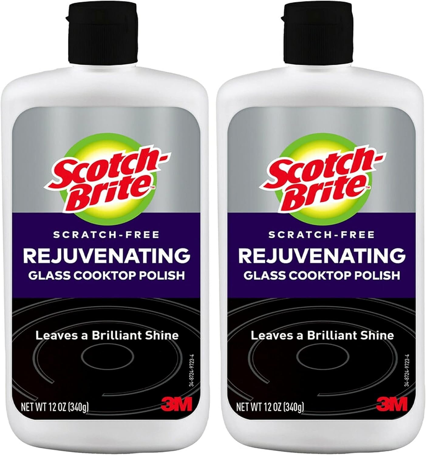 Scotch-Brite Rejuvenator Glass Cooktop Polish, Scratch-Free, 12 Ounce Pack of 2