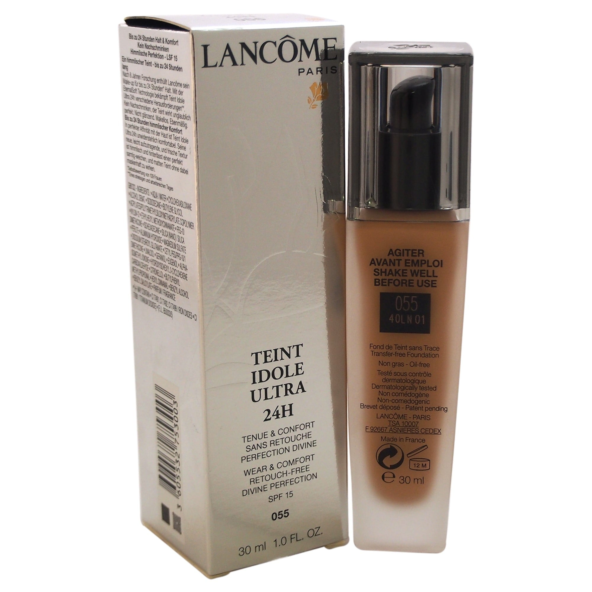 Lancome Teint Idole Ultra 24H Wear & Comfort Foundation SPF 15, #055 Beige Ideal, 1 Oz