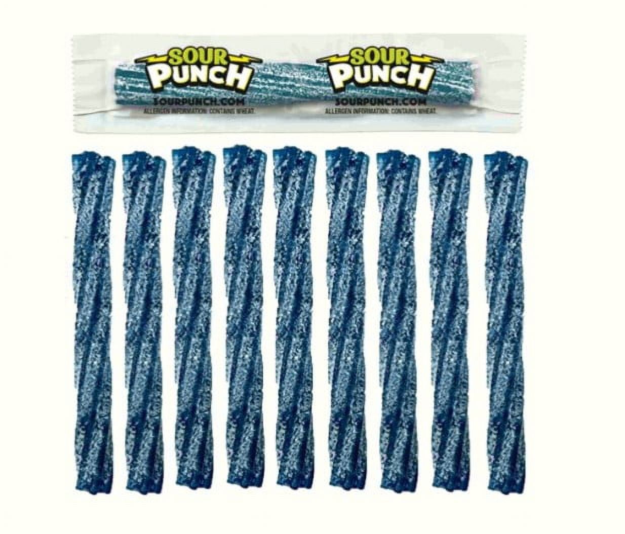 Sour Punch Twists - Individually Wrapped Sweet & Sour Candy, Blue Raspberry Flavor (Pack of 10)