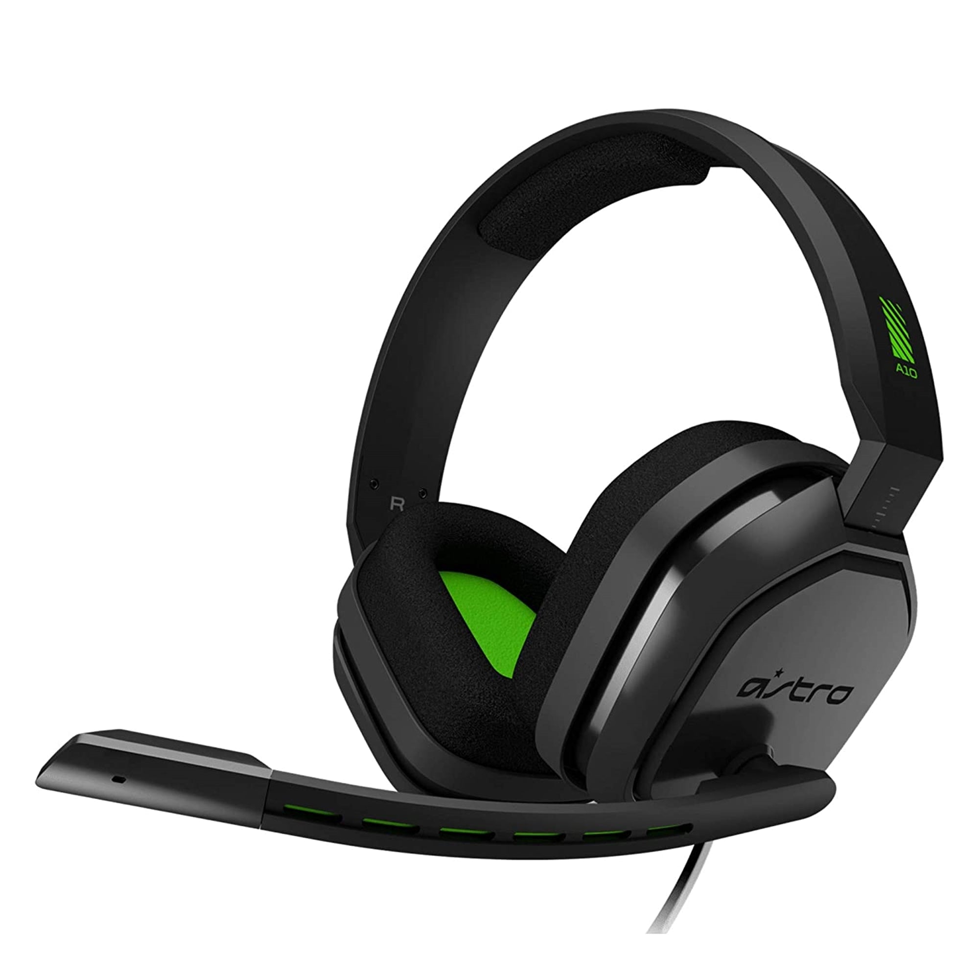 Logitech Astro Wired Gaming Headset Flip-To-Mute Headphones A10, A10, Gray/Green (Used)