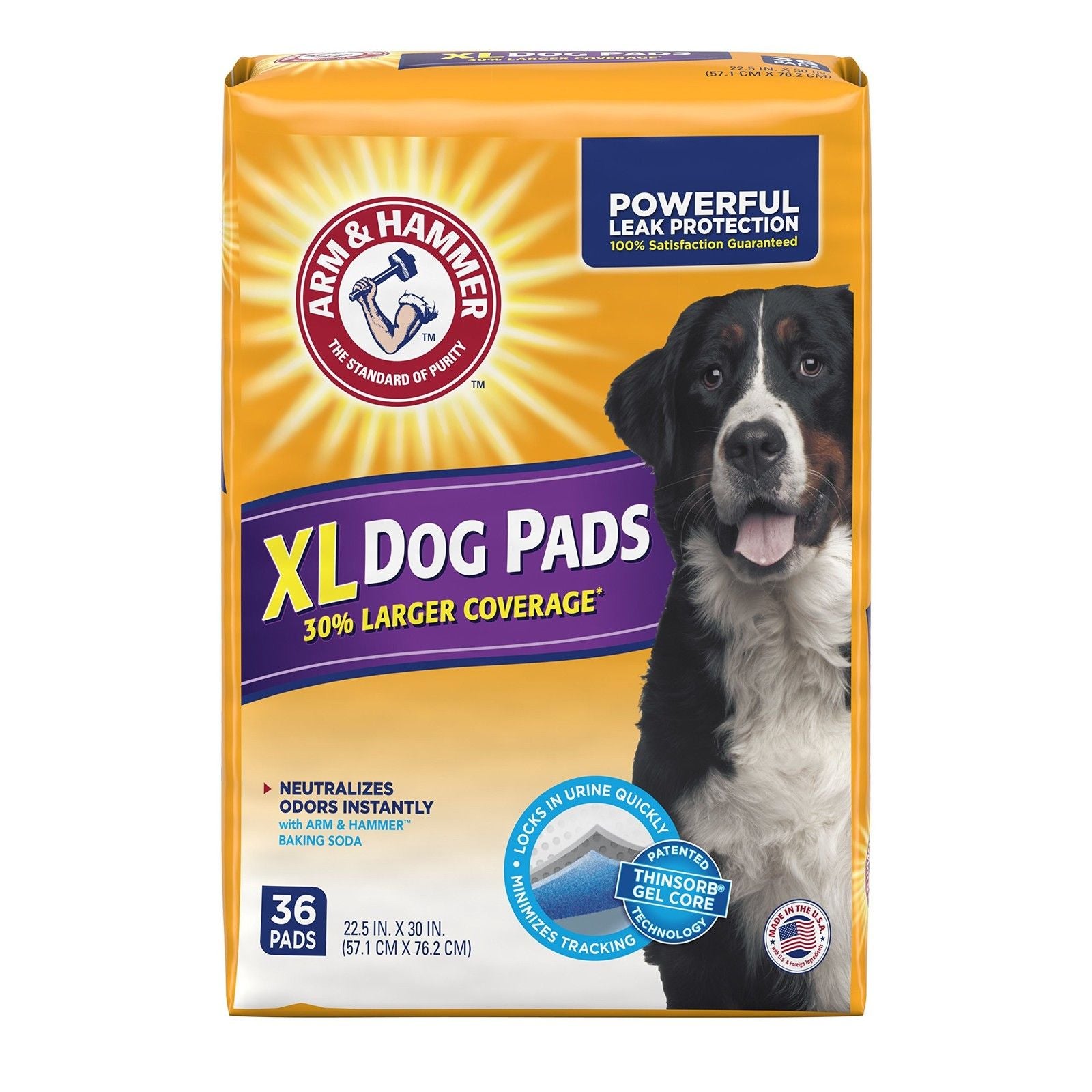 Arm & Hammer Extra Large Pet Training and Puppy Pads 22.5-inch by 30-inch, 36...