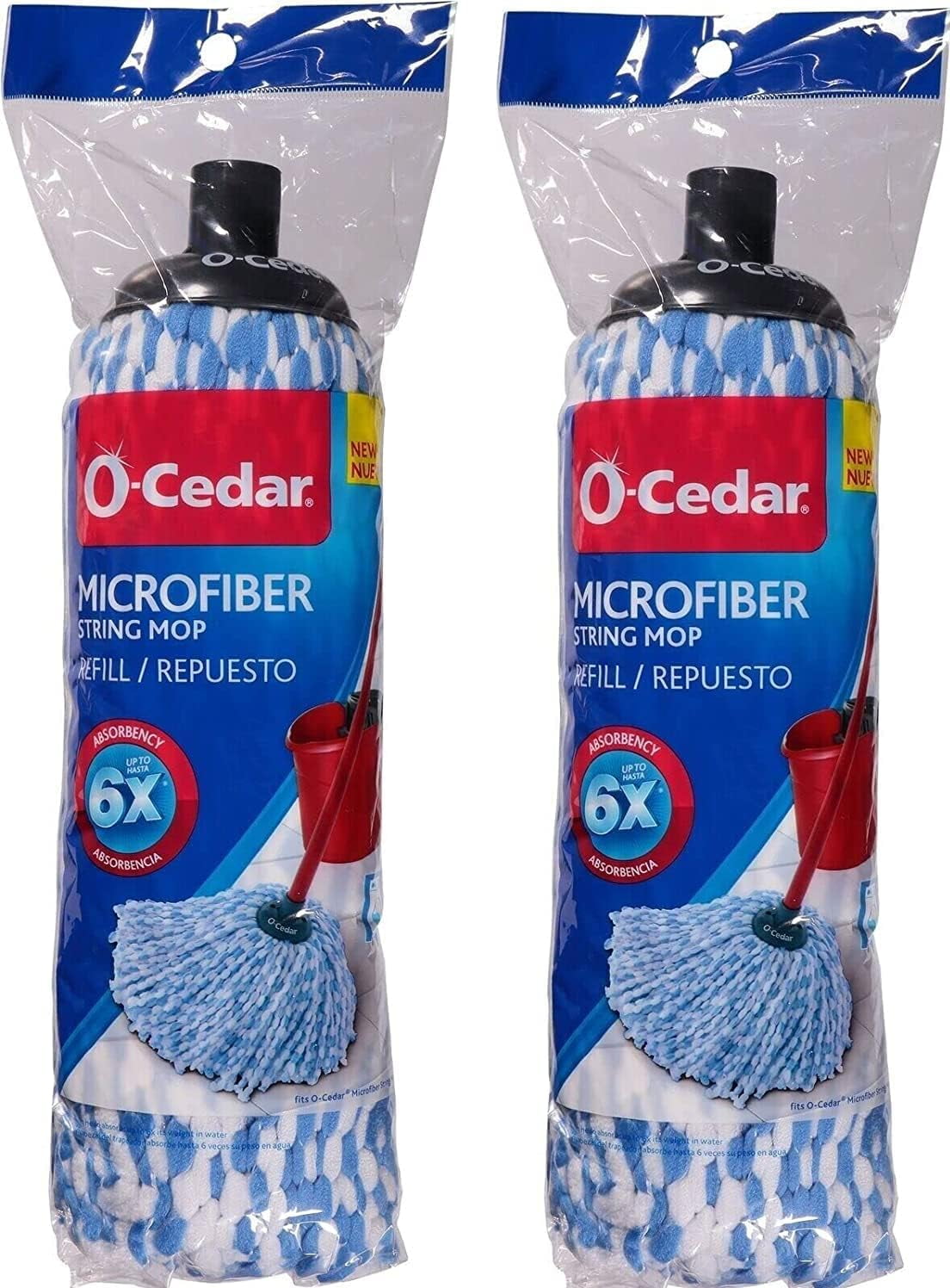 OCedar Microfiber String Mop Refill (2 Pack)