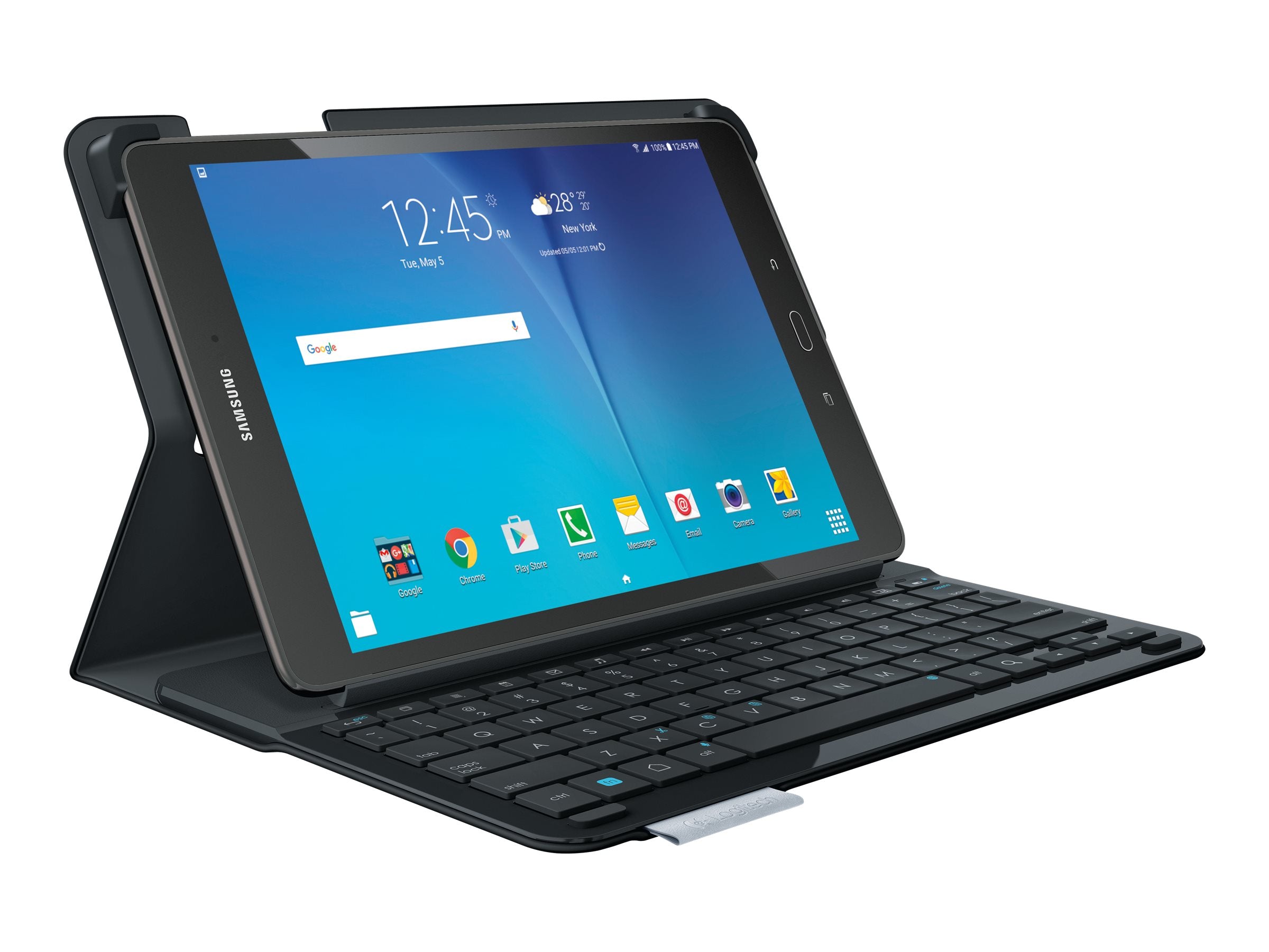 Logitech Type S - Keyboard and folio case - Bluetooth - for Samsung Galaxy Tab E (9.6 in)