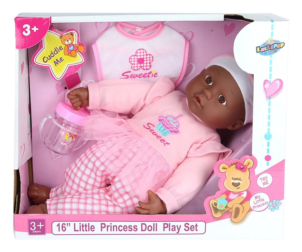 Lollipop Toys' Little Princess African American Doll Play Set, 16'' L