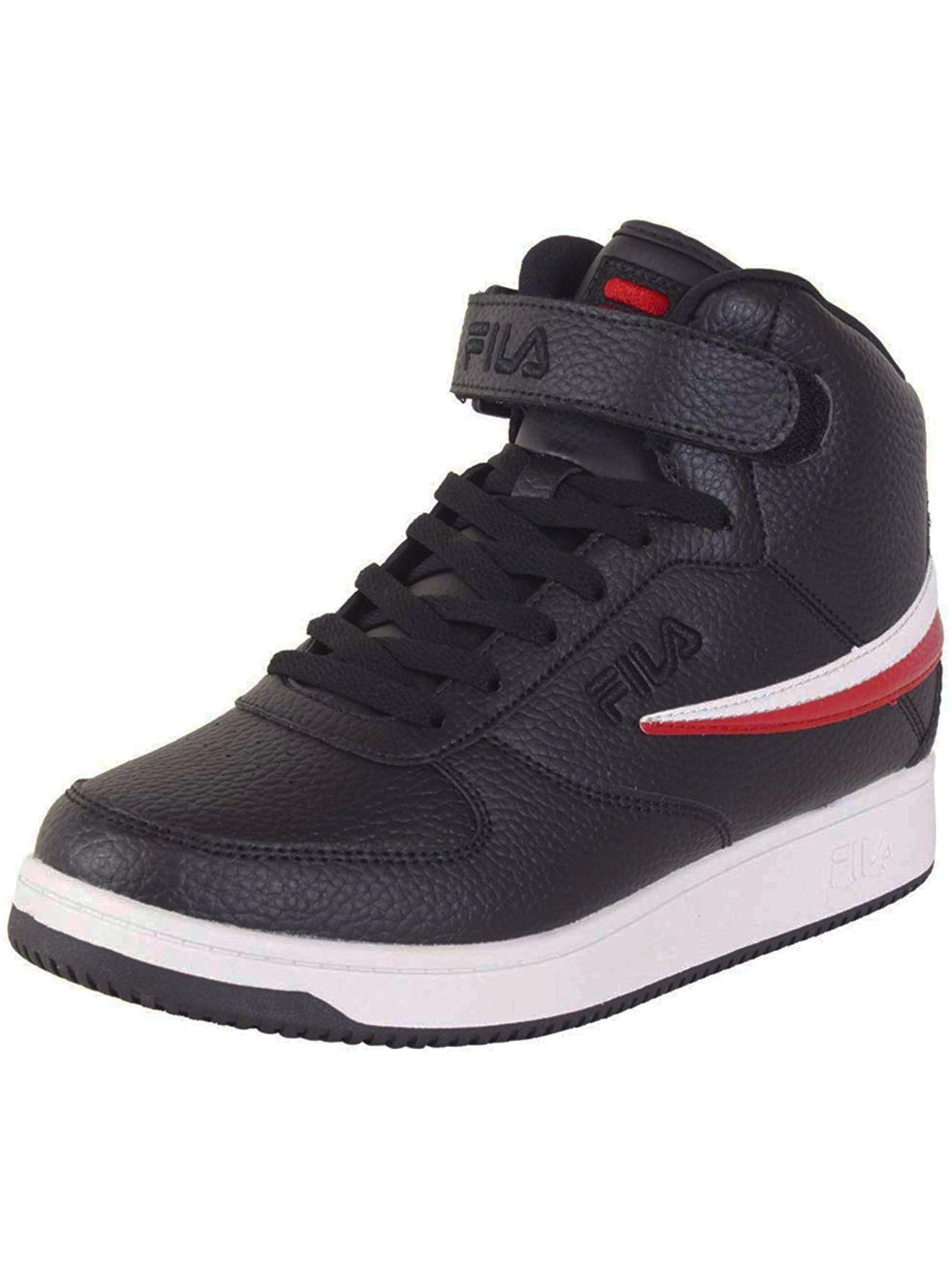 Fila Mens A-High Leather Sneakers Hi Top Shoes Black