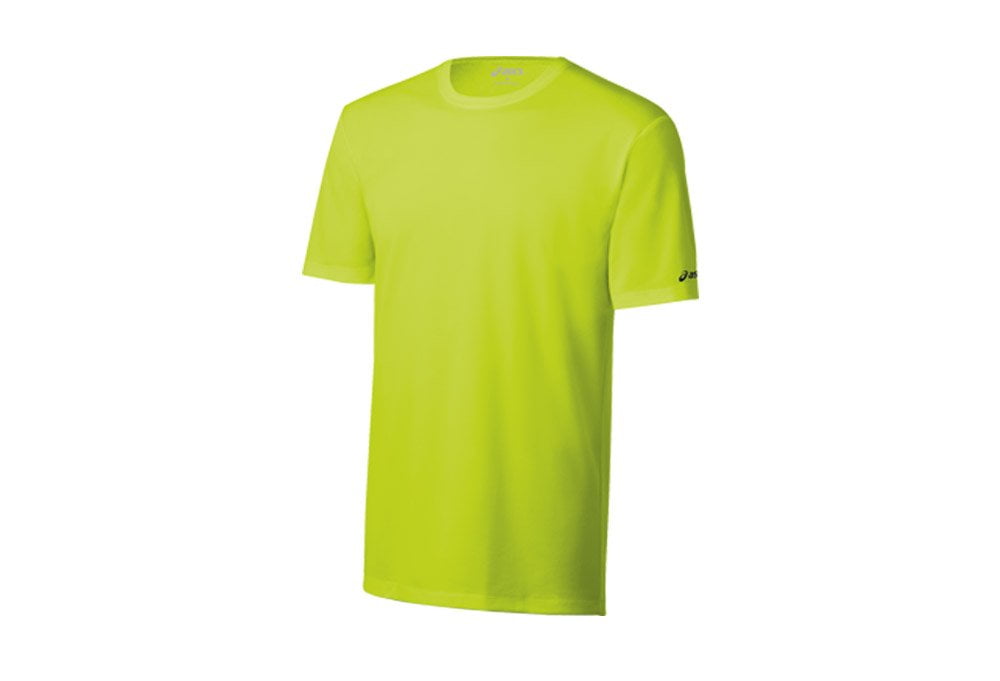 Asics Men's Ready-Set Short Sleeve Tee, Lime, X-Small