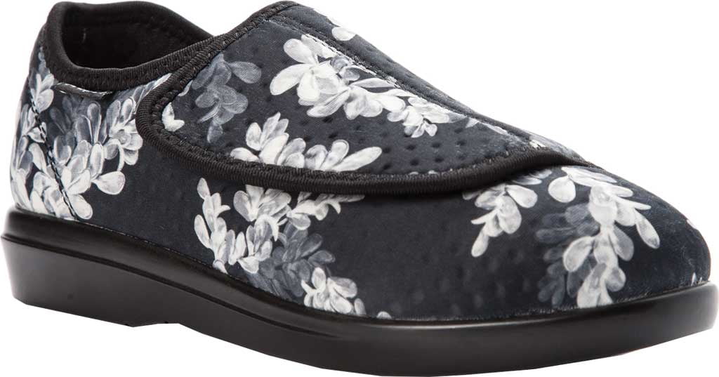 Women's Propet Cush N Foot Black Floral 6 2A