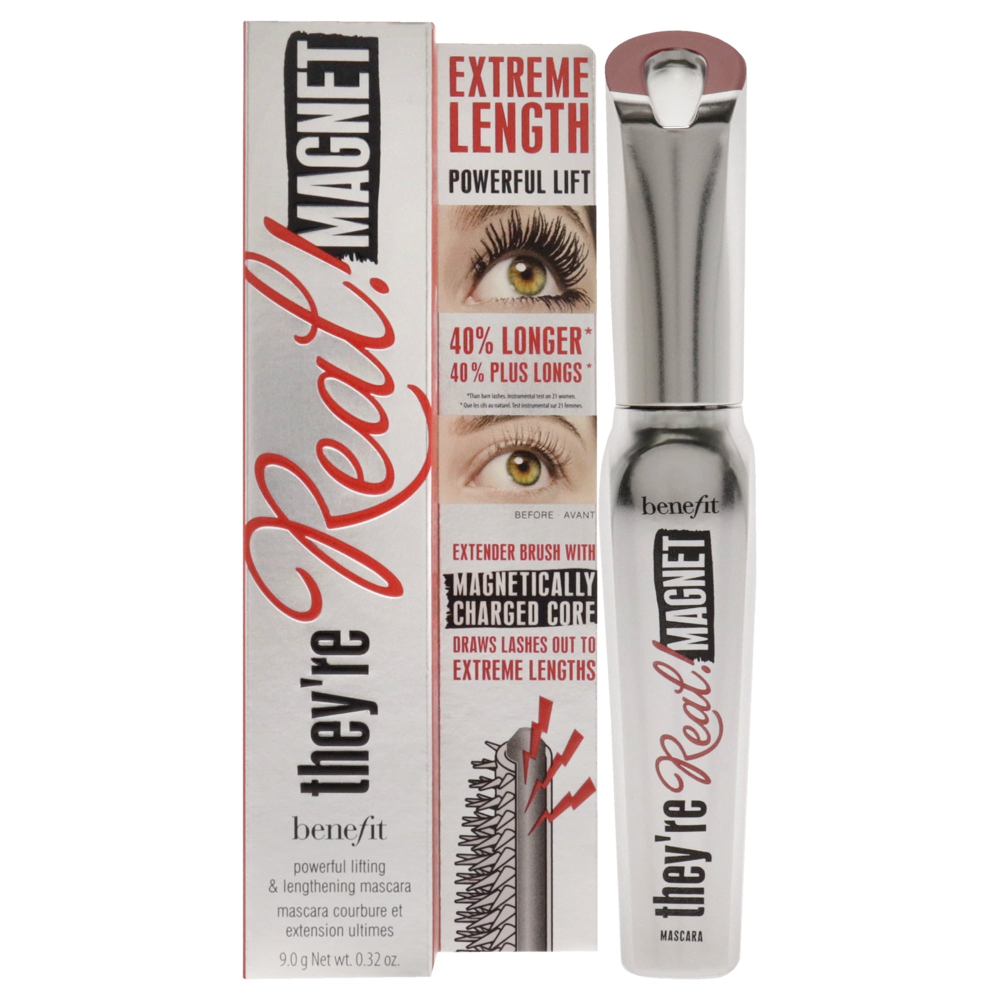 Benefit They're Real! Magnet Extreme Length Mascara  0.32oz/9.0g New With Box