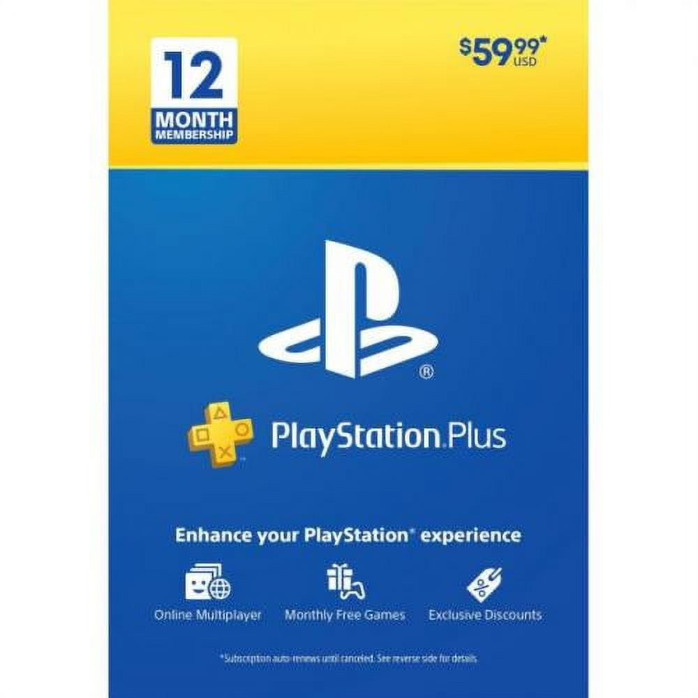 PlayStation Plus 12 Month Membership - Access to expanding library of hit games - Online Multiplayer on PS4/PS3