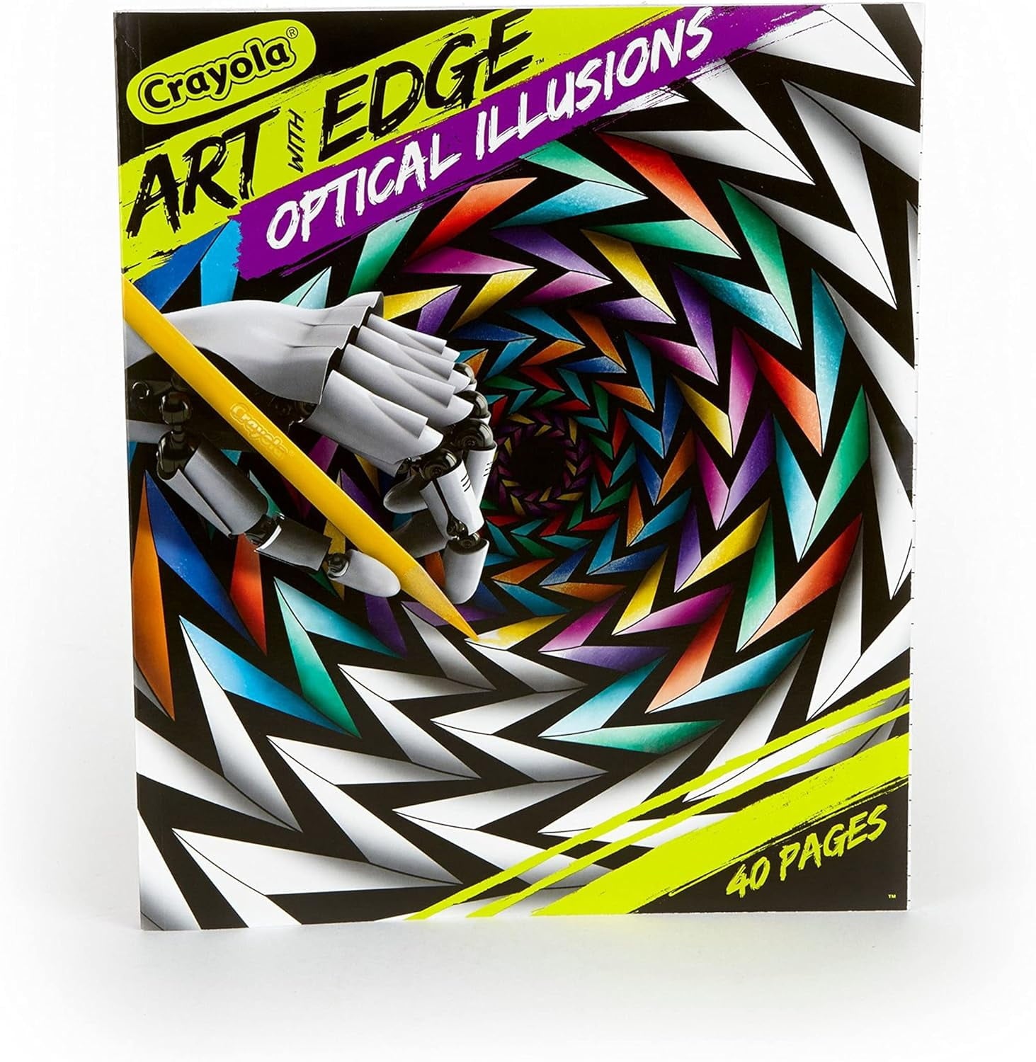 Crayola Art with Edge Optical Illusions Coloring Book, 40 Pages, Child