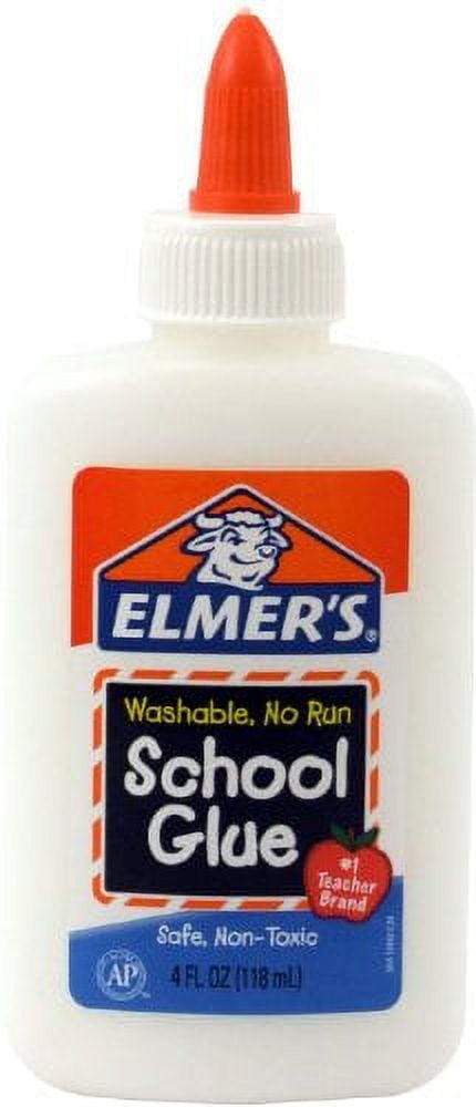 Elmers Washable No-Run School Glue, 4 oz, 1 Bottle (E304) - Pack of 2