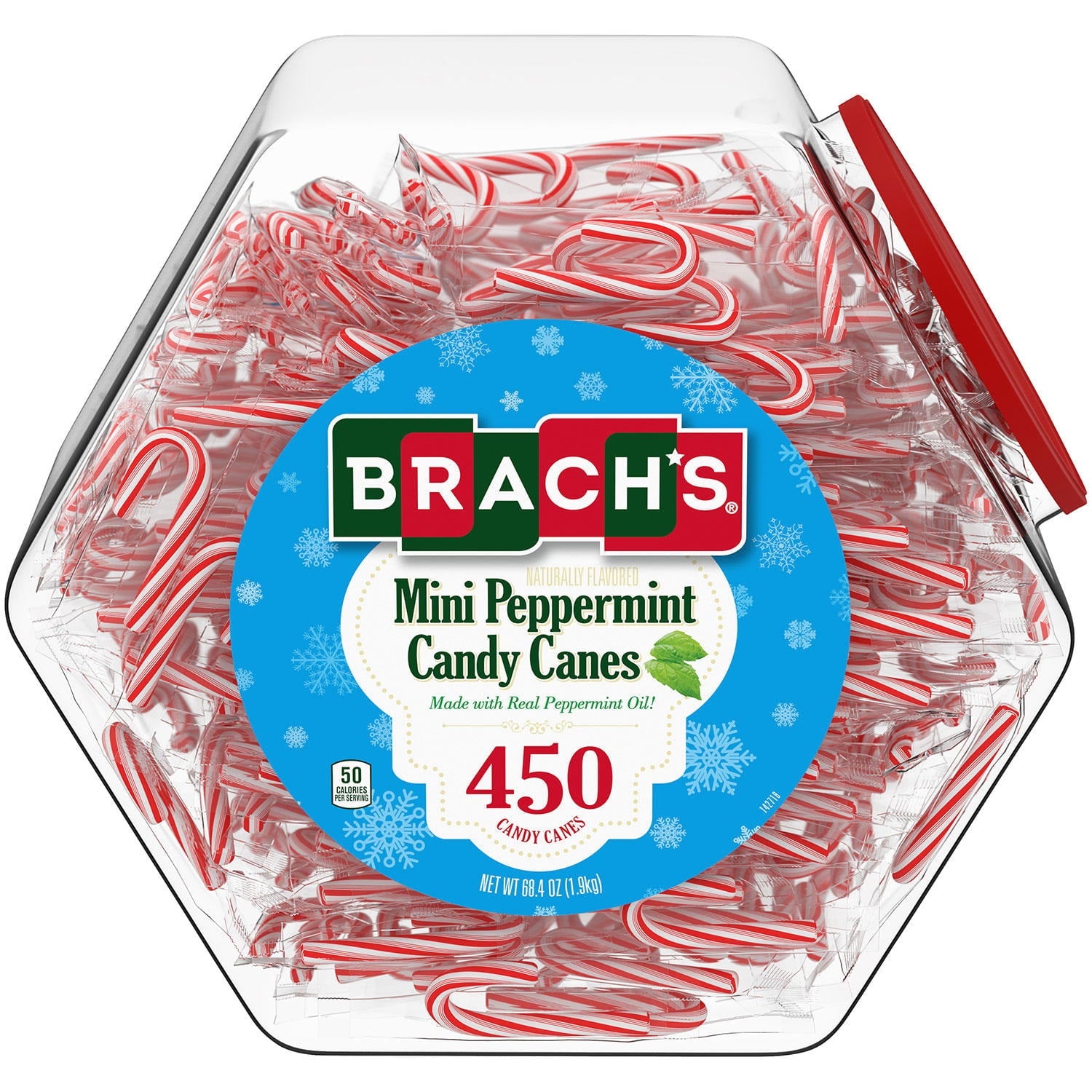 Brach's Mini Peppermint Candy Cane Jar (68 Ounce)