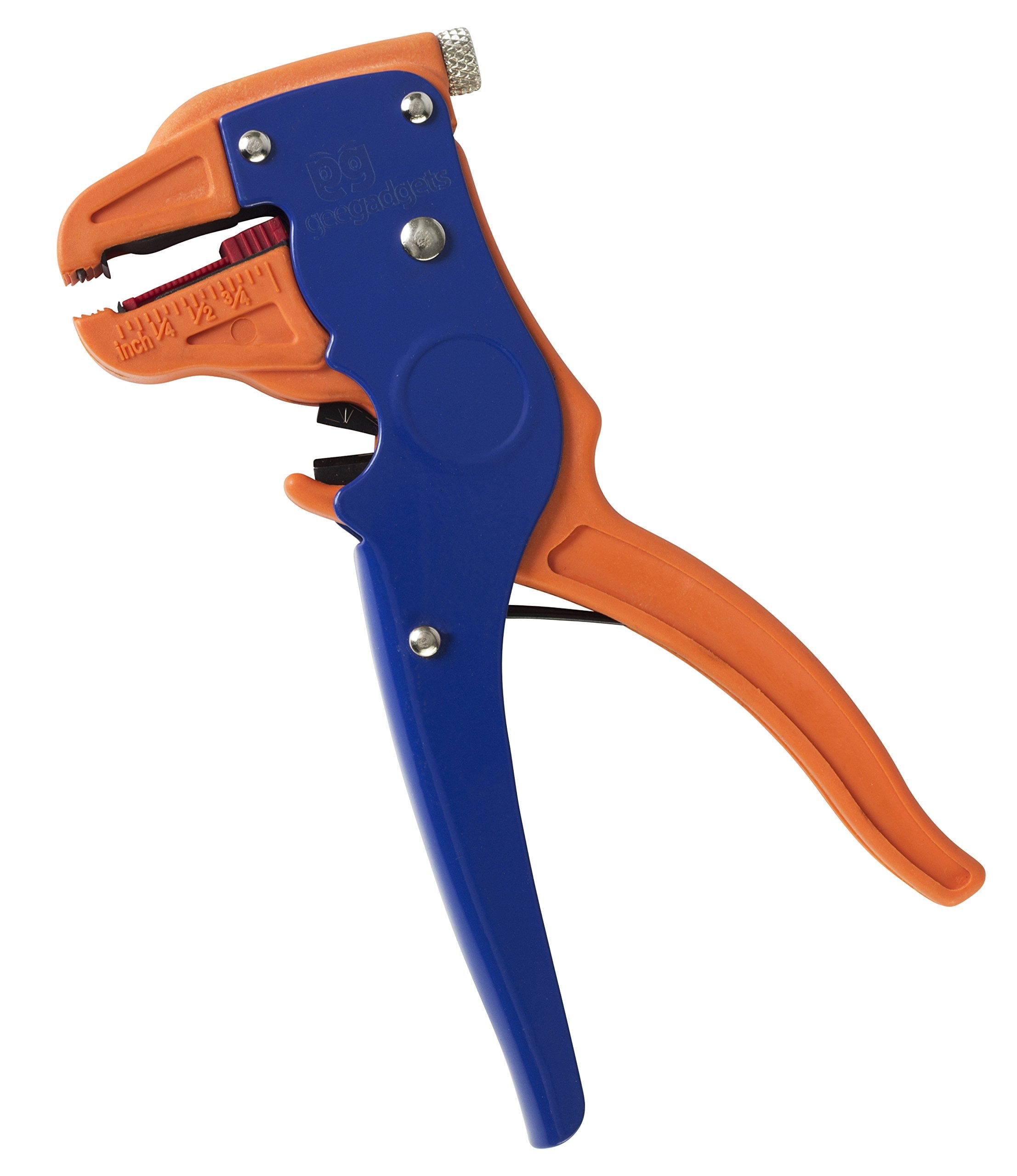 Self Adjusting Insulation Wire Stripper - Automatic Stripping Tool - Built in Wire Cutter, Pressure Adjustable, Length Stop - 0.25-2.5mm² Range - By Gee Gadgets