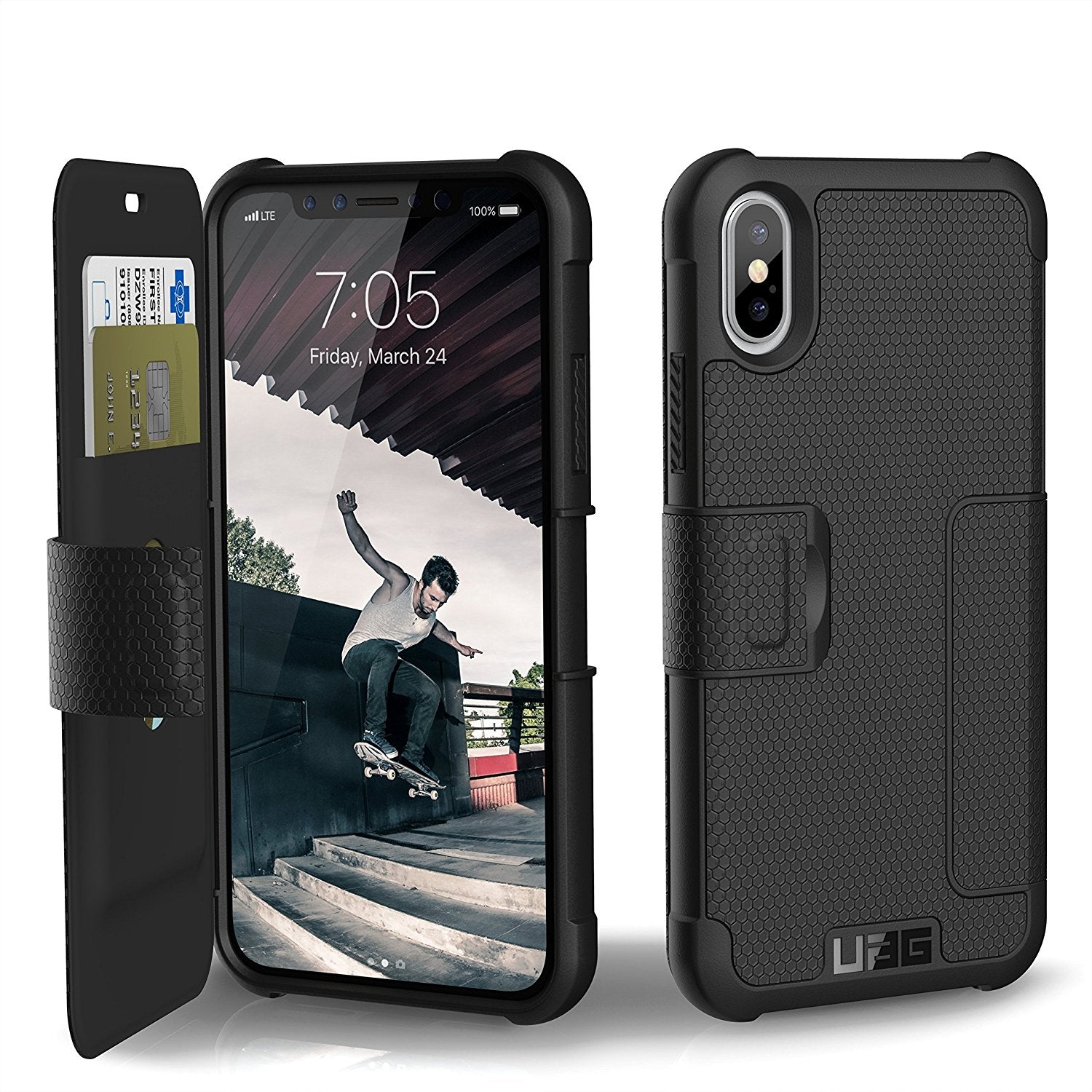 UAG Folio iPhone Xs / X [5.8-inch] Metropolis Feather-Light Rugged [Black] Case