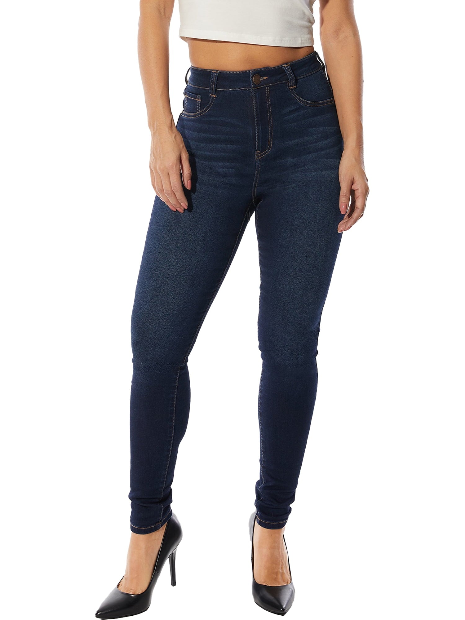 Dollhouse Women's Juniors Butt Seam Skinny Jean