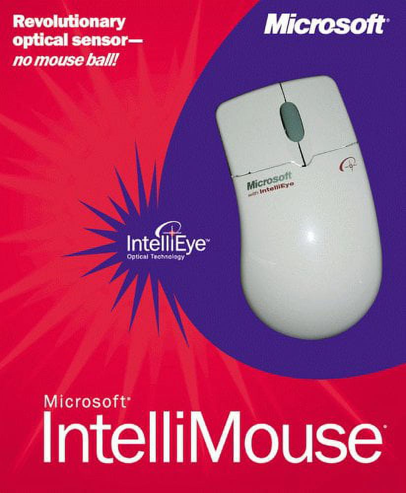 Microsoft IntelliMouse - Mouse - optical - 3 buttons - wired - PS/2, USB - white - retail