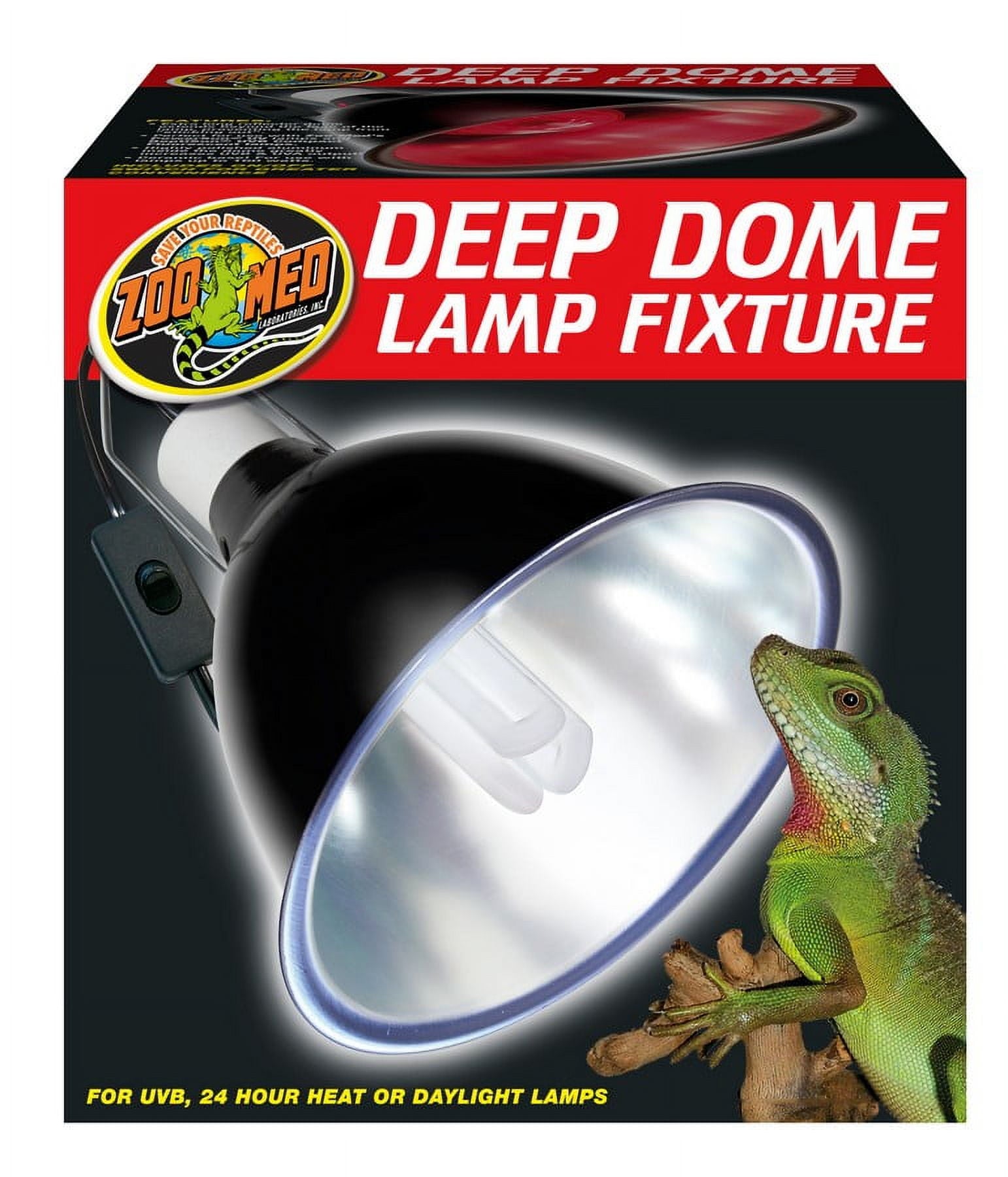 Zoo Med Laboratories 160 Watt Deep Dome Lamp Fixture 8.5 Inch Bottom Diameter