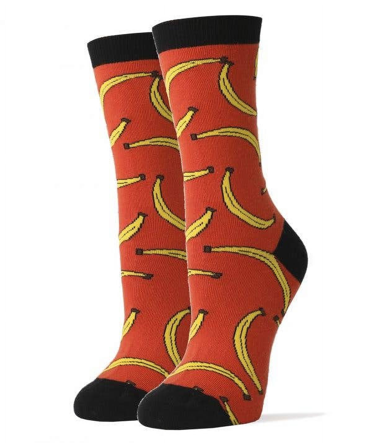 Oooh Yeah Women's Funny Novelty Crew Socks, Crazy Cool Fashion Socks, Going Bananas