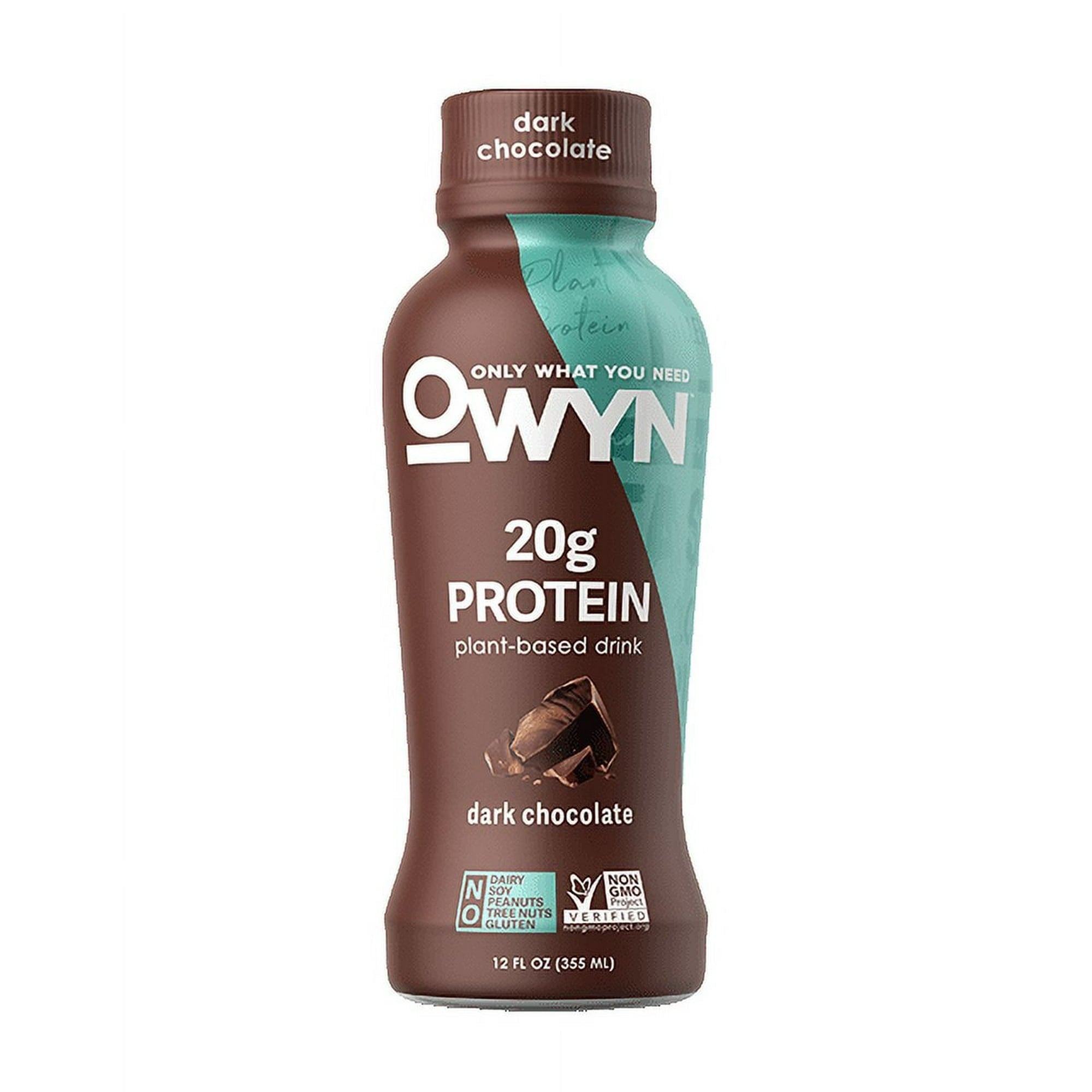 OWYN, Vegan Protein Shake,12 Fl Oz, 100-Percent Plant-Based (Dark Chocolate, Pack of 6)