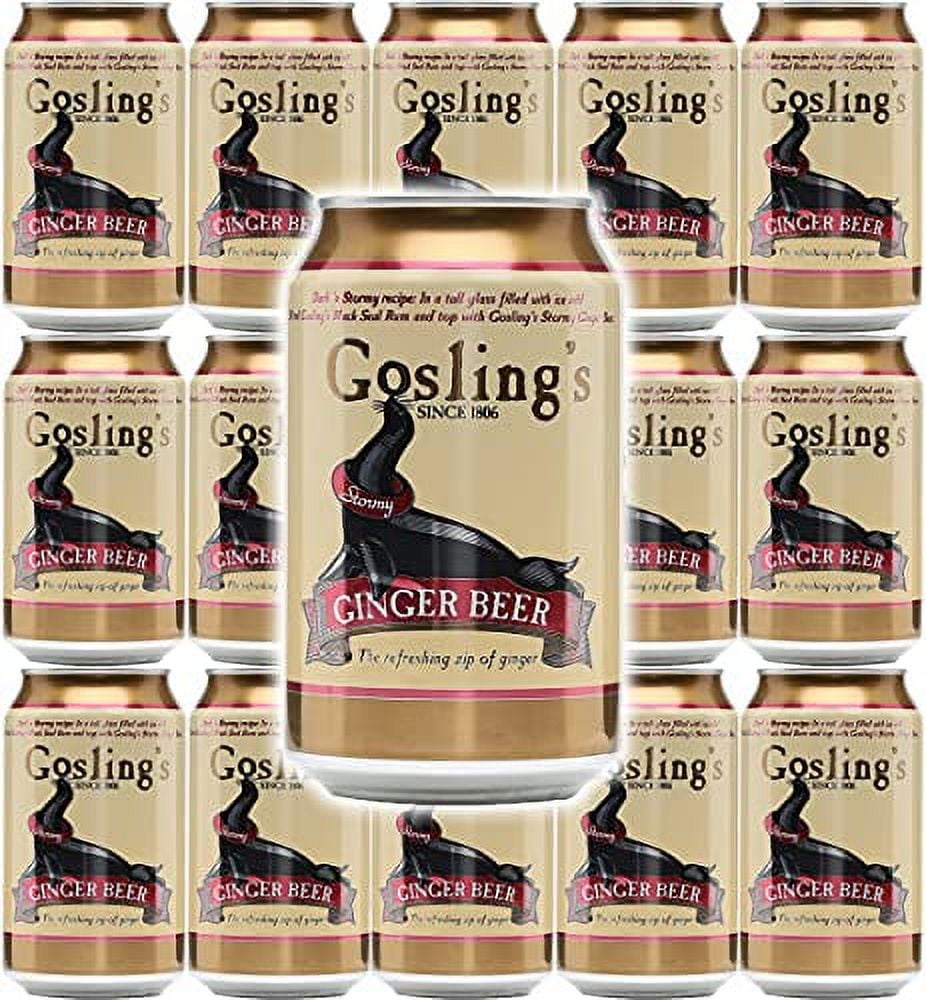 Goslings Ginger Beer, Ginger Beer, All Natural Flavor with the Refreshing Zip of Ginger, 12 Oz (Pack of 15, Total of 180 Oz)