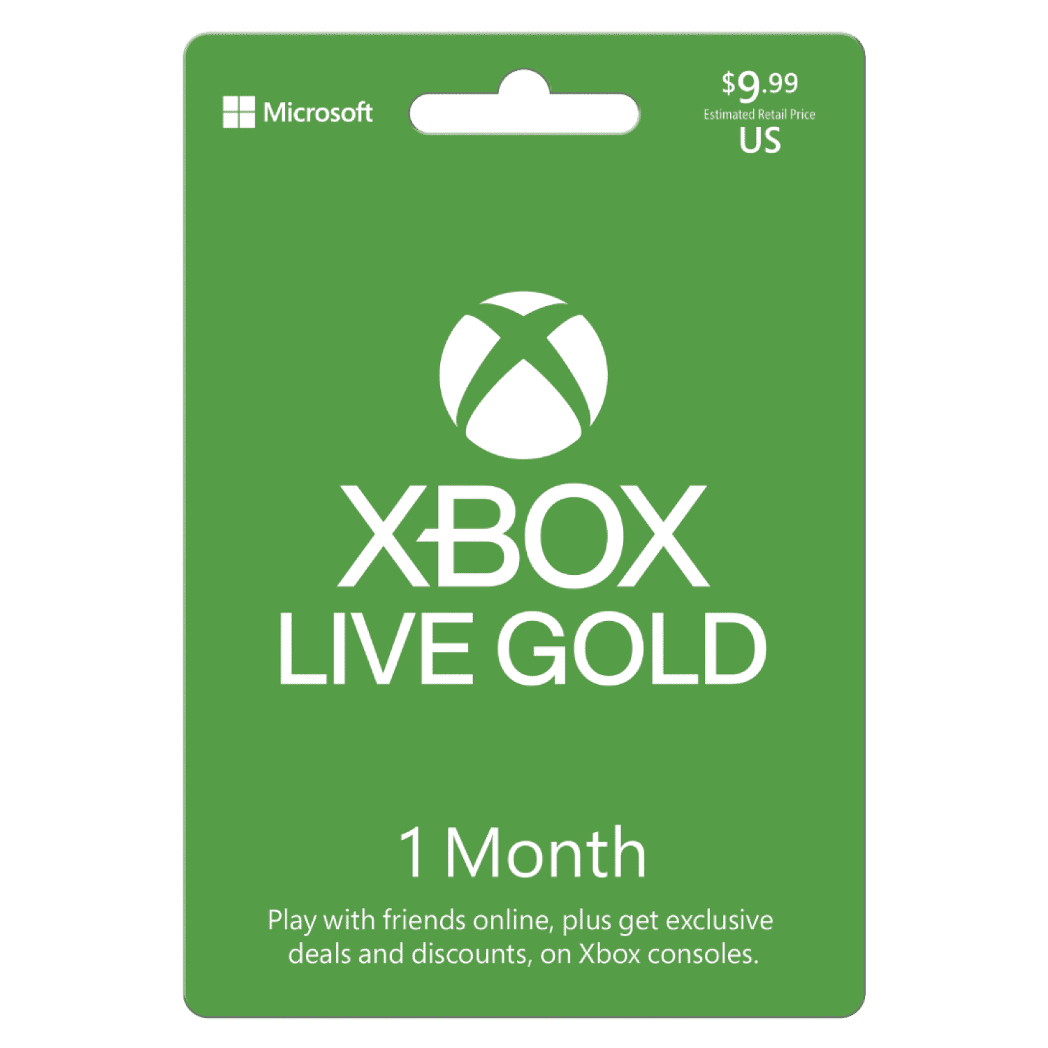 Xbox Live Gold 1 month [Physical Card]