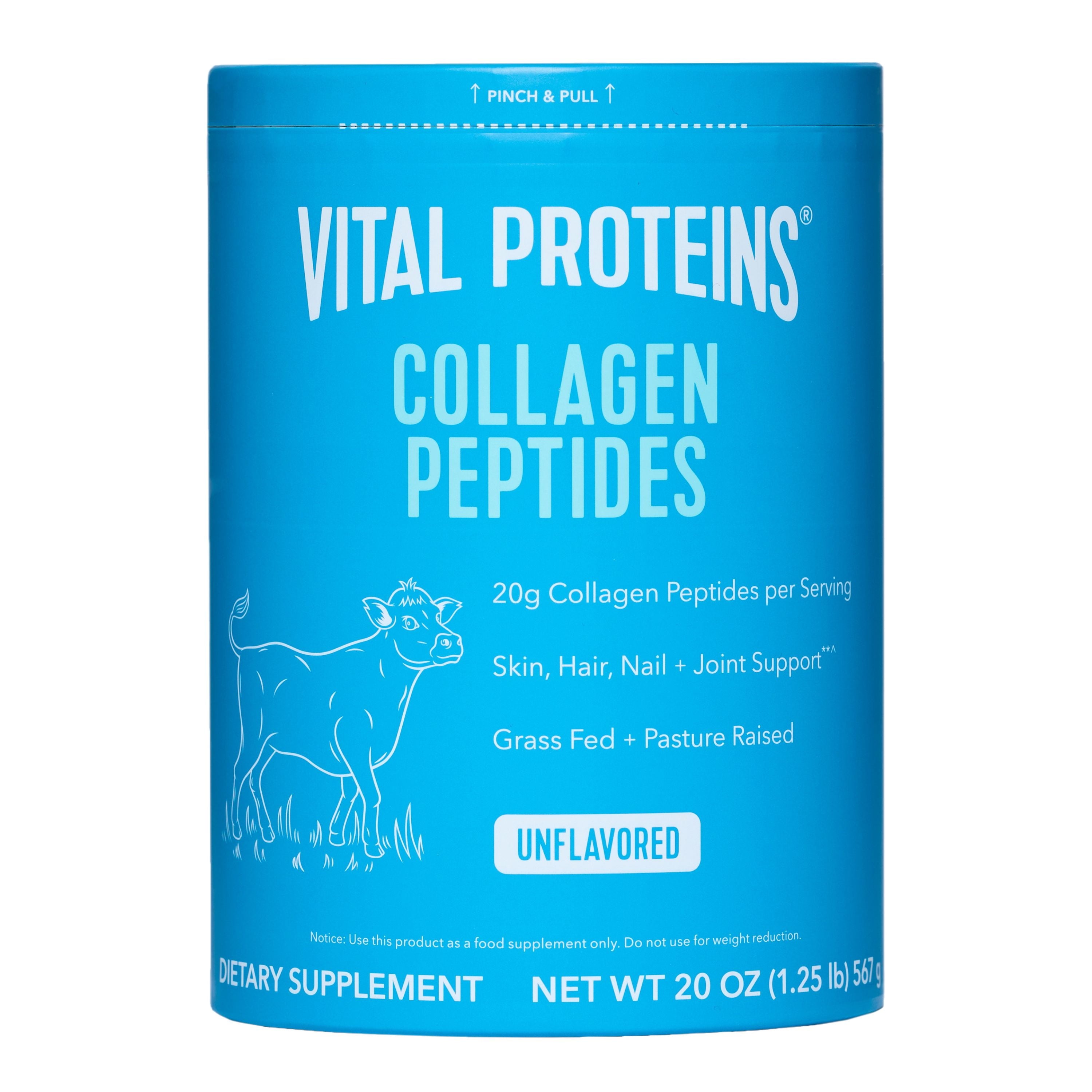 Vital Proteins Collagen Peptides Supplement Powder, Unflavored, 20 oz