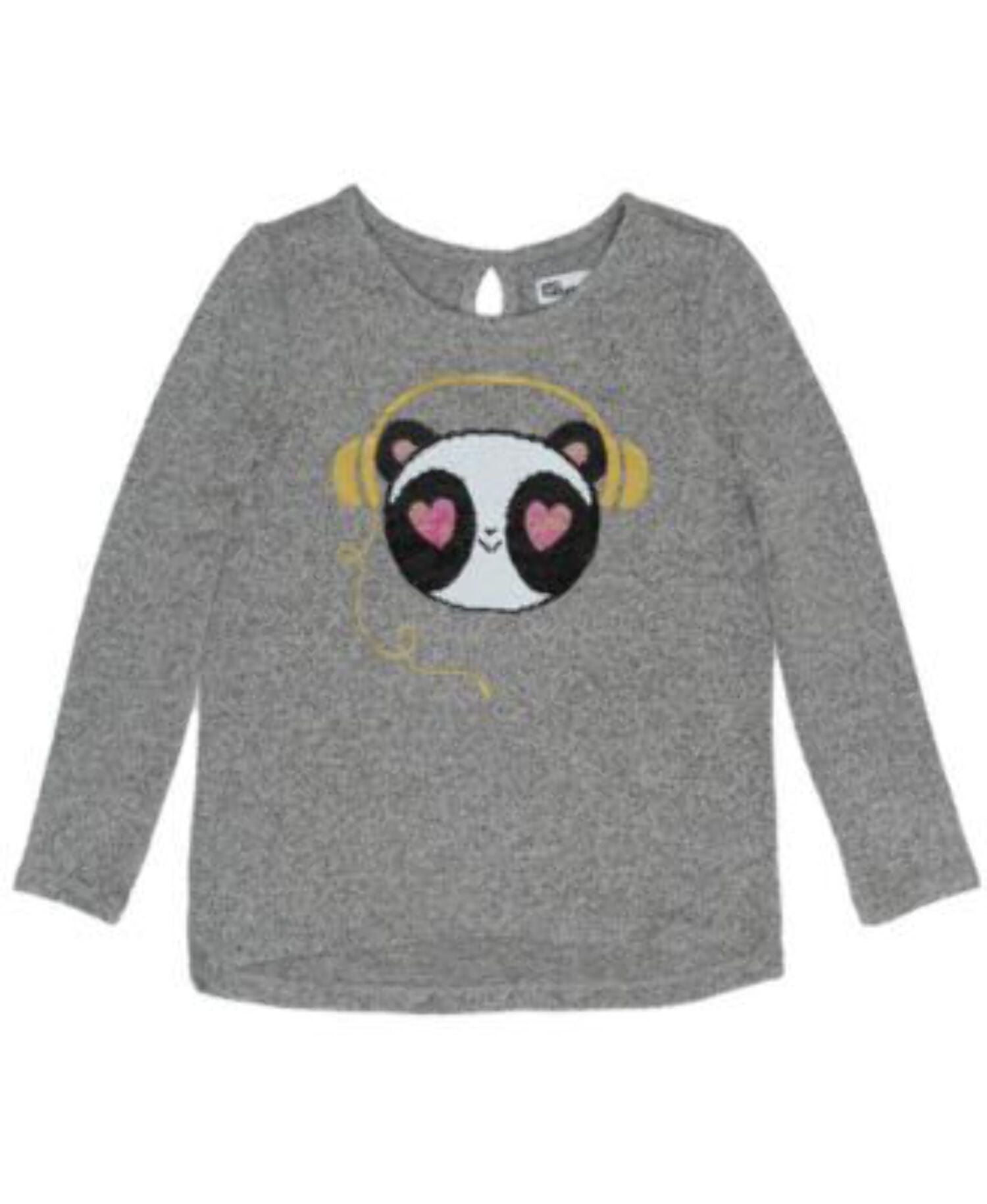 Epic Threads Toddler Girls Long Sleeve Flip Sequin Panda Snit Top 4T REG