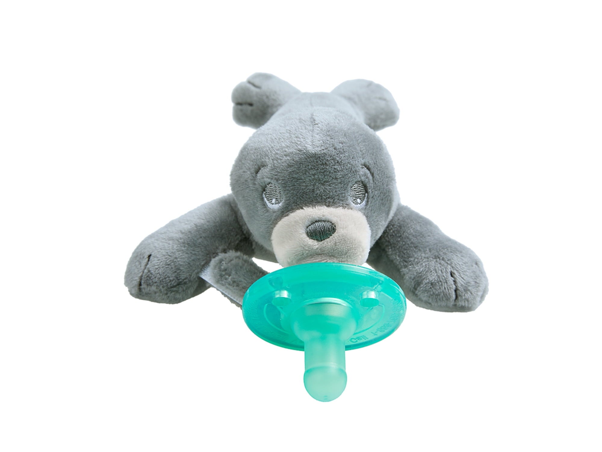 Philips Avent Soothie Snuggle Pacifier Holder with Detachable Pacifier, Seal, 0M+, SCF347/04