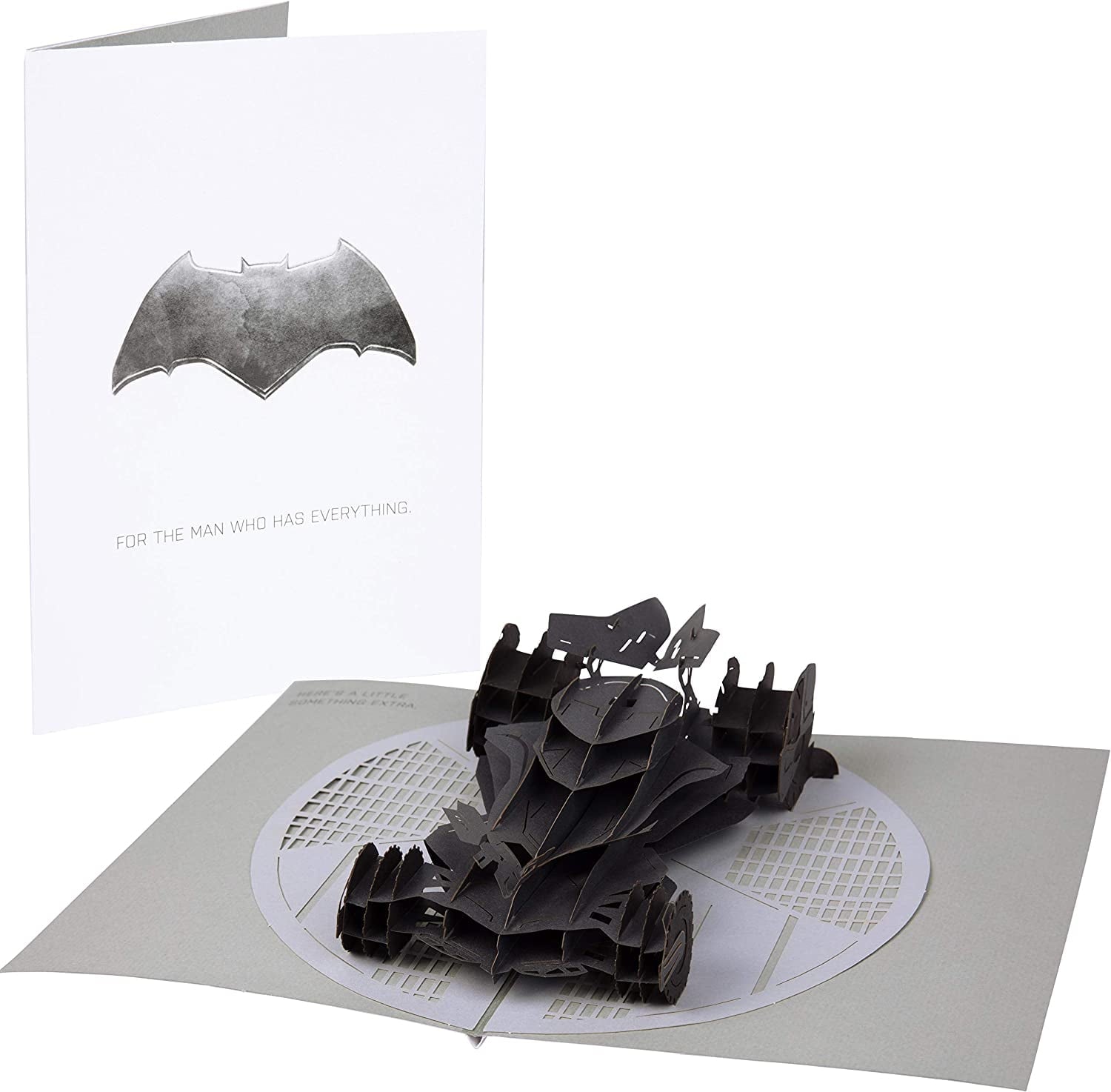 DC Comics Batman Batmobile Pop-Up Greeting Card for Men, All Occasions & Father's Day - Blank Inside - 5 x 7 inches