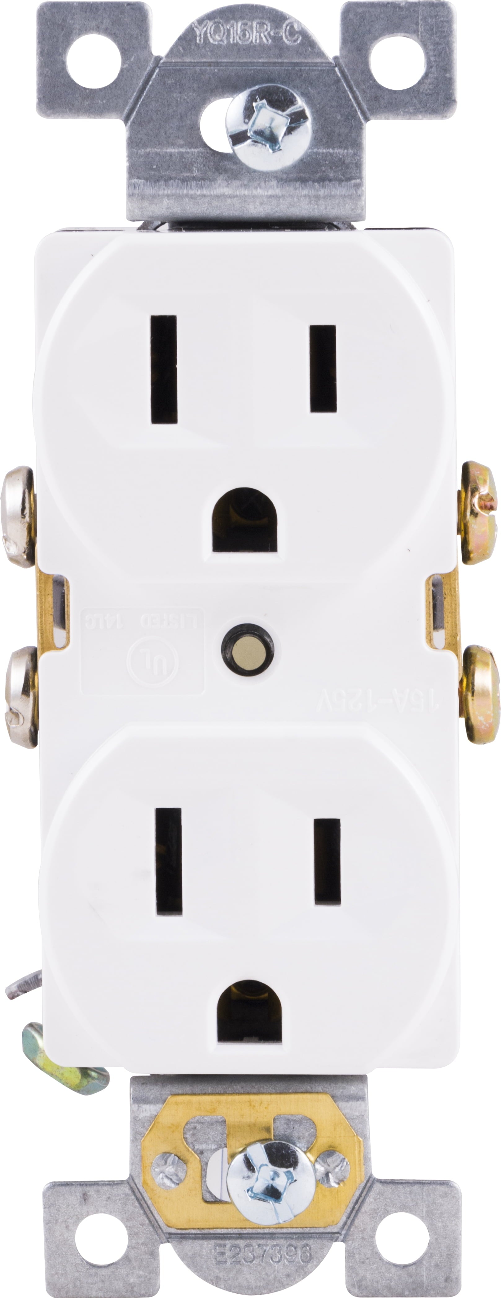 GE Heavy-Duty Grounding Duplex Receptacle Outlet, 15A, 42157