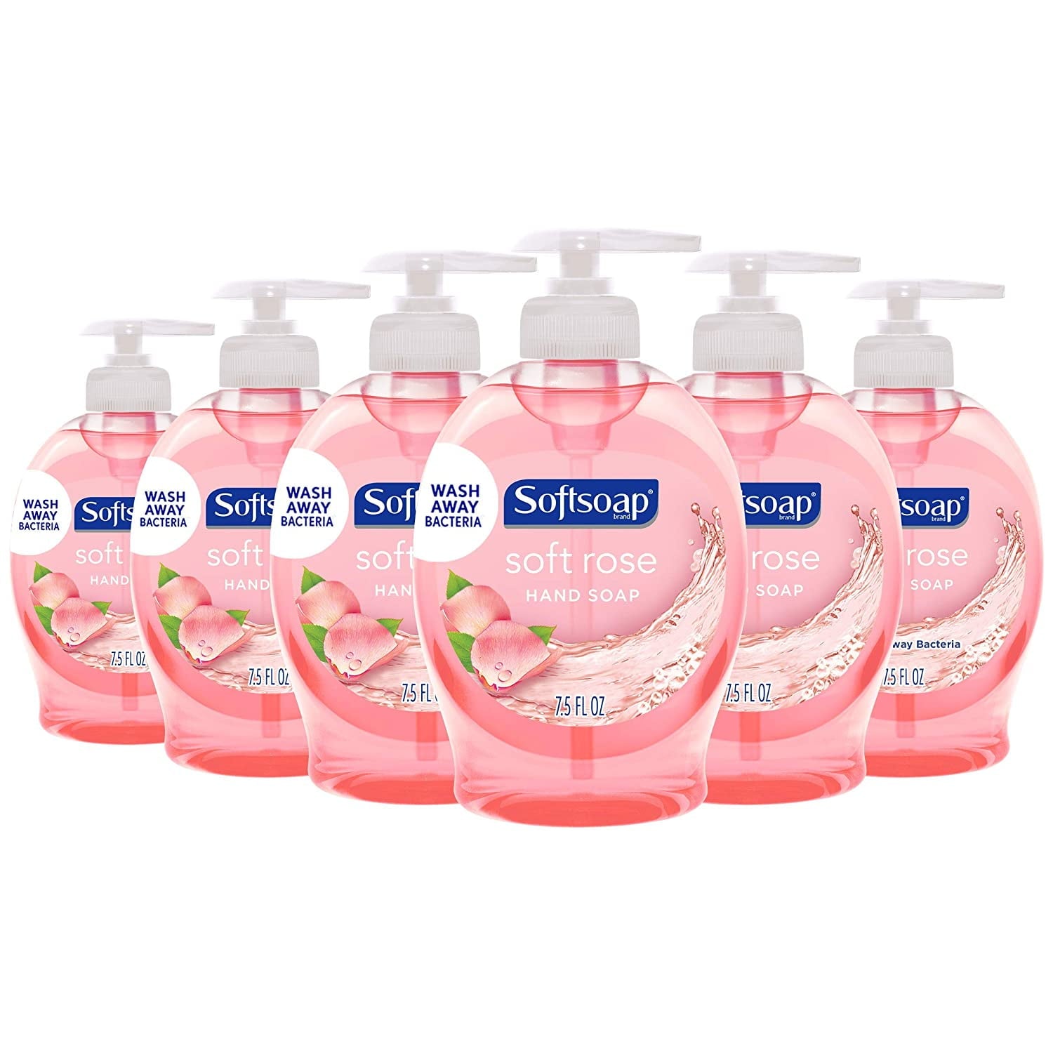 Fragrant Liquid Hand Soap - Moisturizing Soap for any Skin Type | Dermatologist Tested Soft Rose Hand Soap for Bathroom & Kitchen for Daily Hand Wash |Pump Bottle, 7.5 Fl OZ Per Pack, Pack of 6